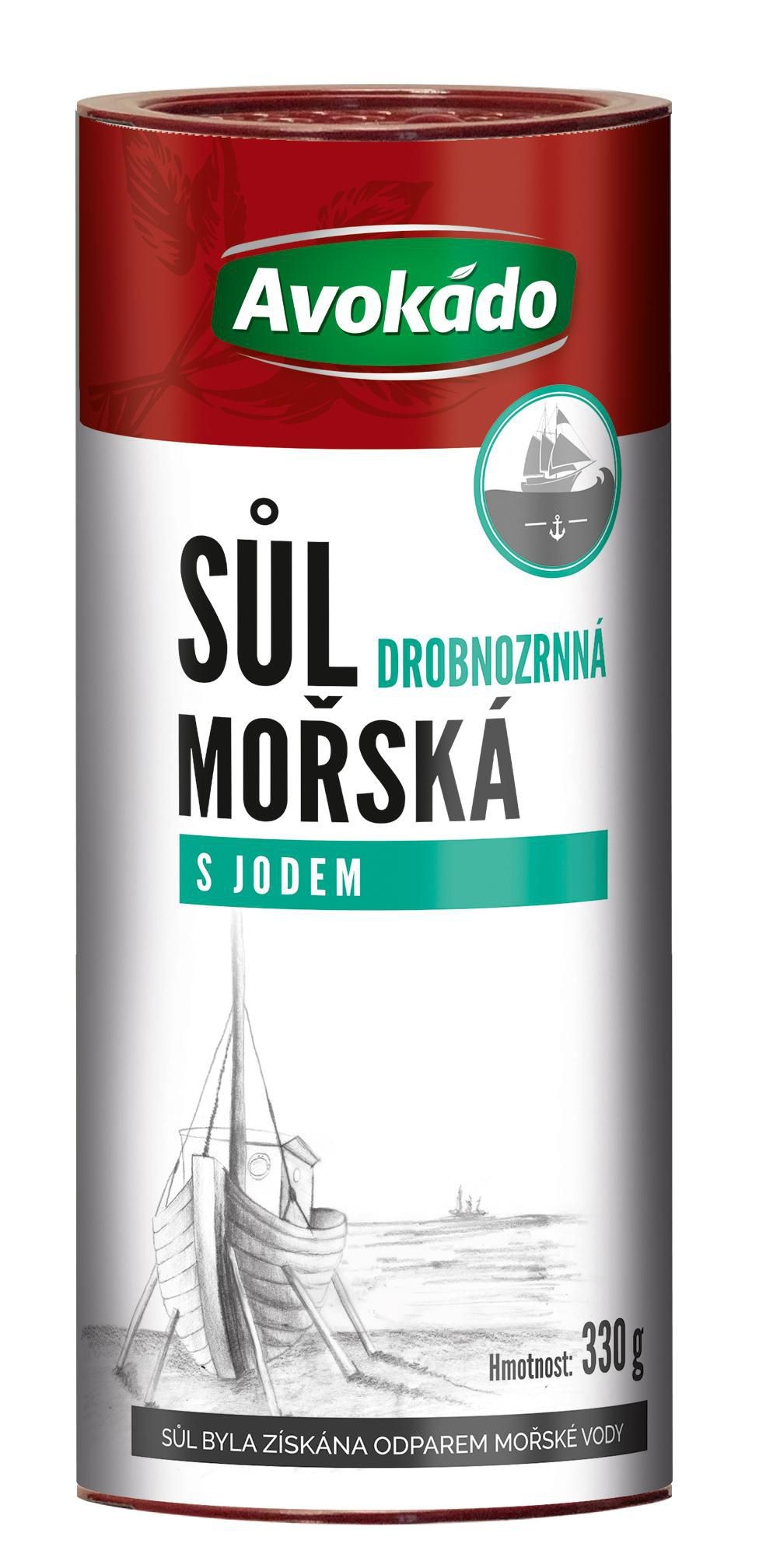 Trvanlivé potraviny - Avokádo mořská sůl s jódem 330 g