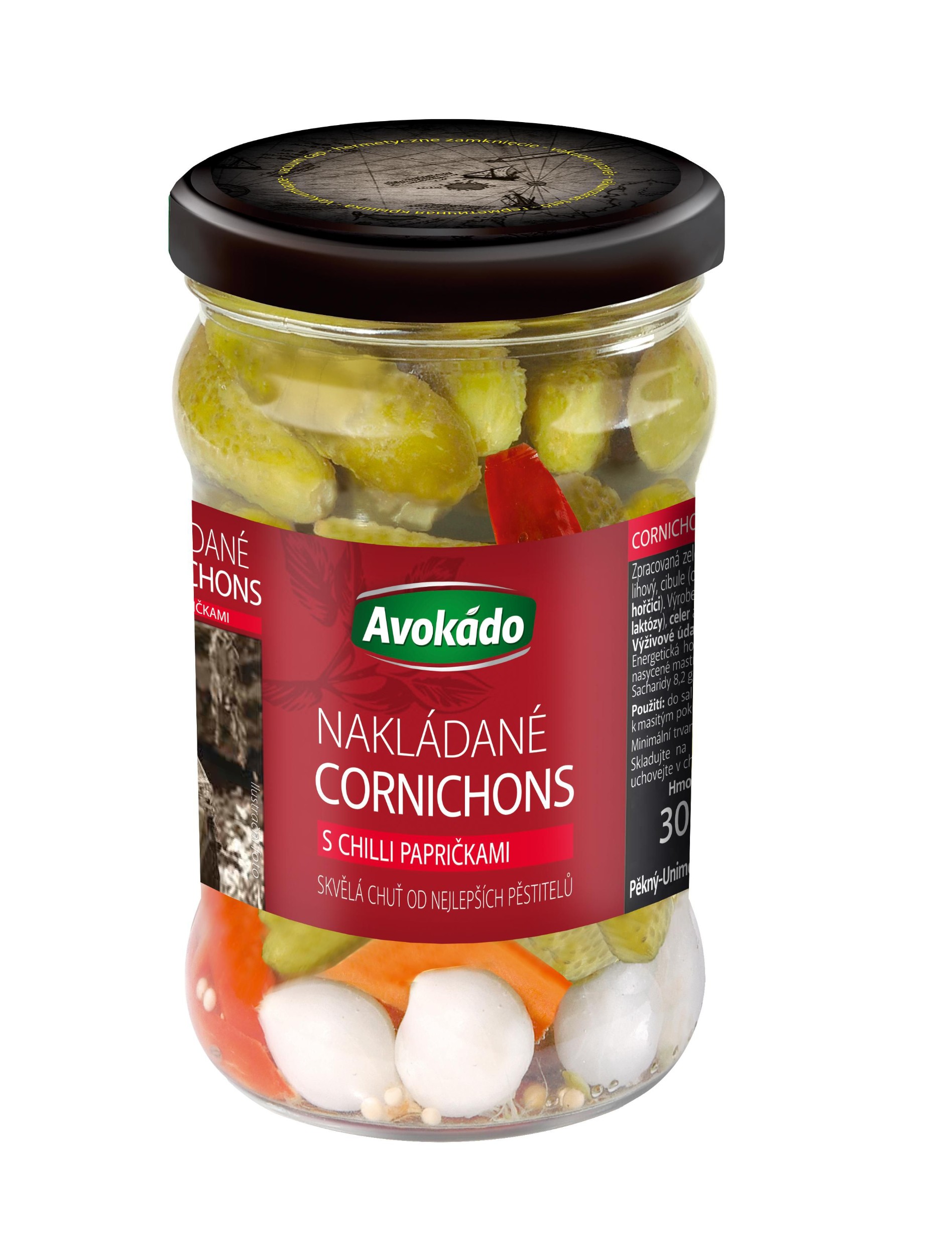 Trvanlivé potraviny - Avokádo Nakládané Cornichons 300 g