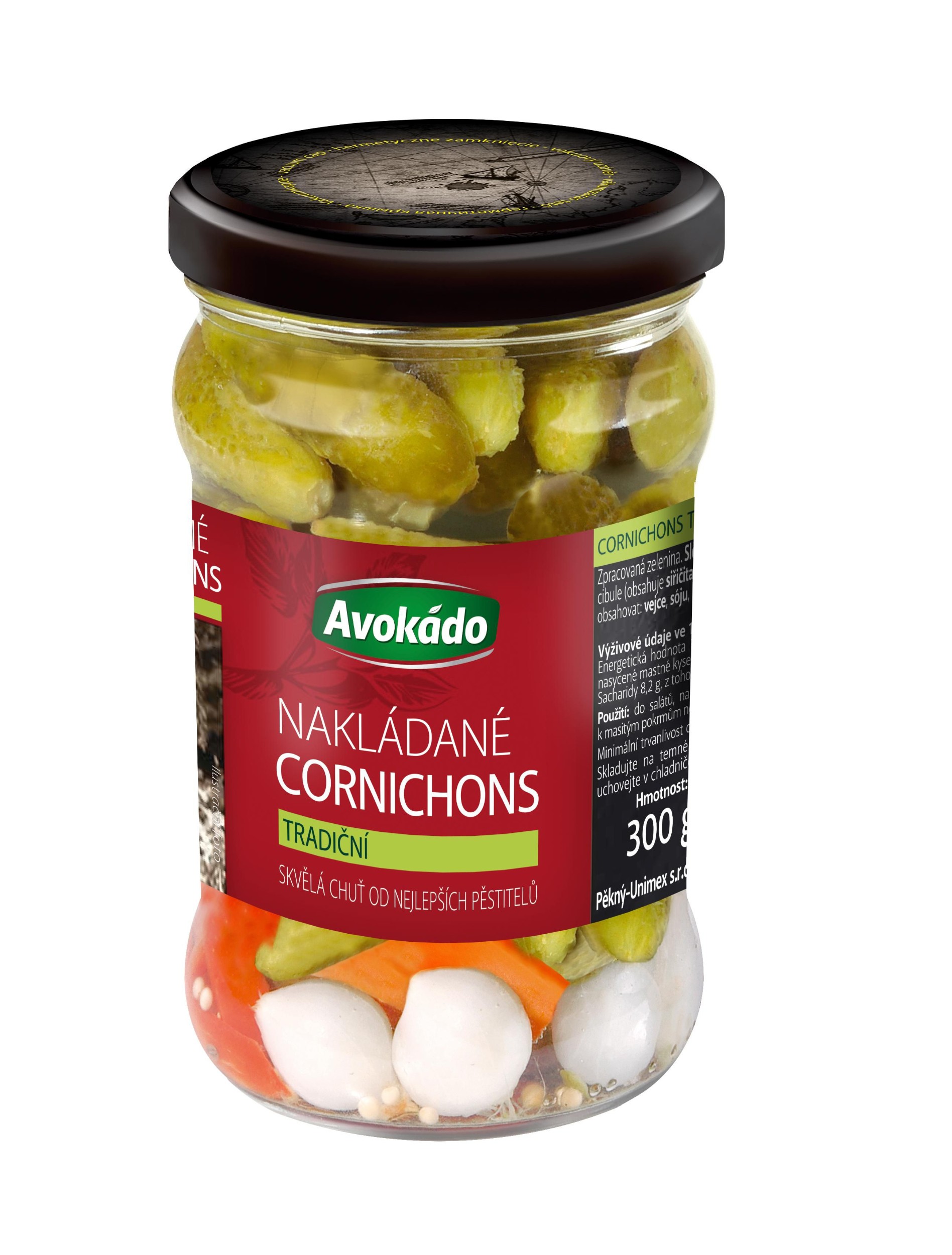 Trvanlivé potraviny - Avokádo Nakládané Cornichons tradiční 300g