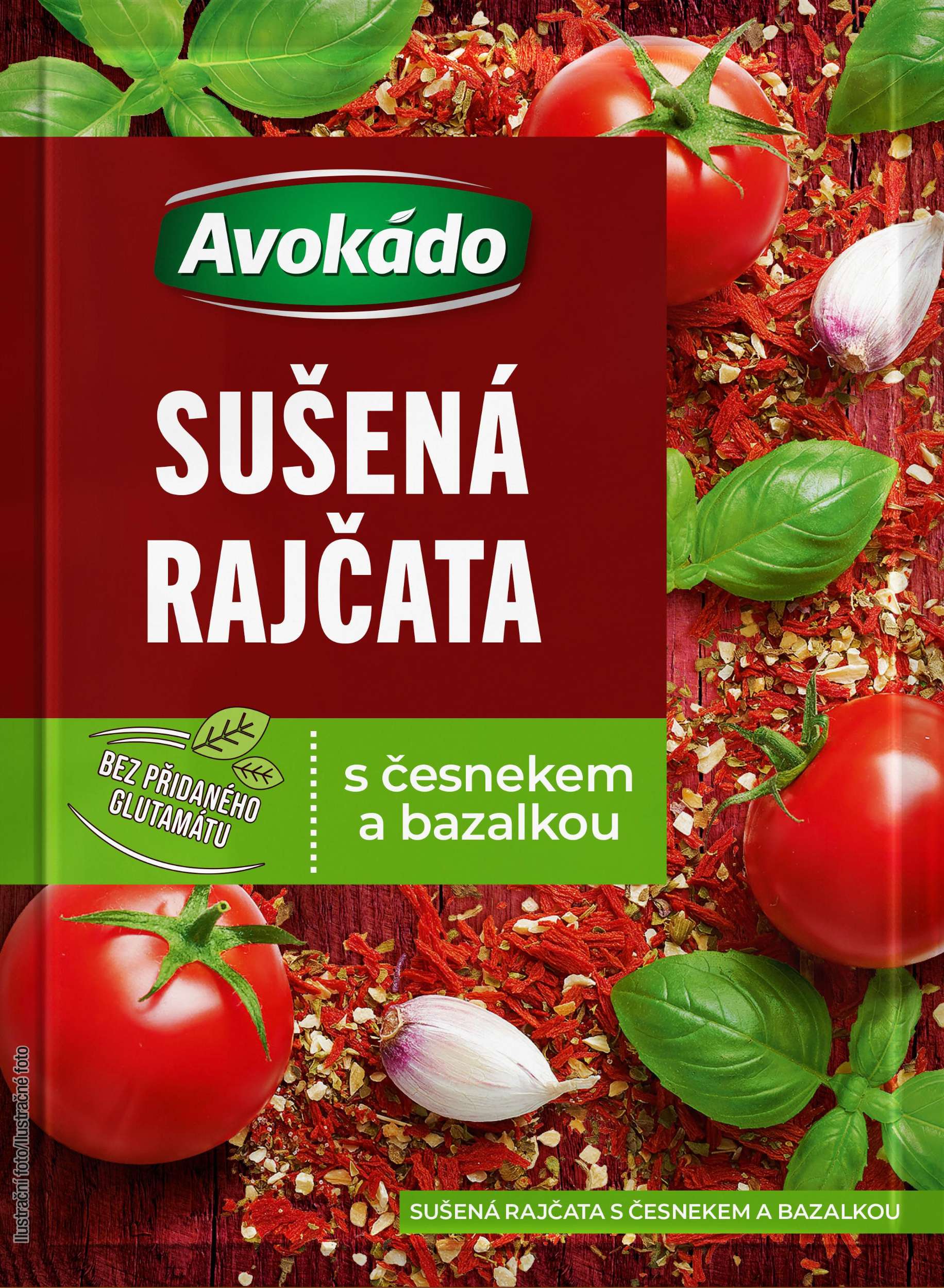 Trvanlivé potraviny - Avokádo Sušená rajčata s česnekem a bazalkou 15g
