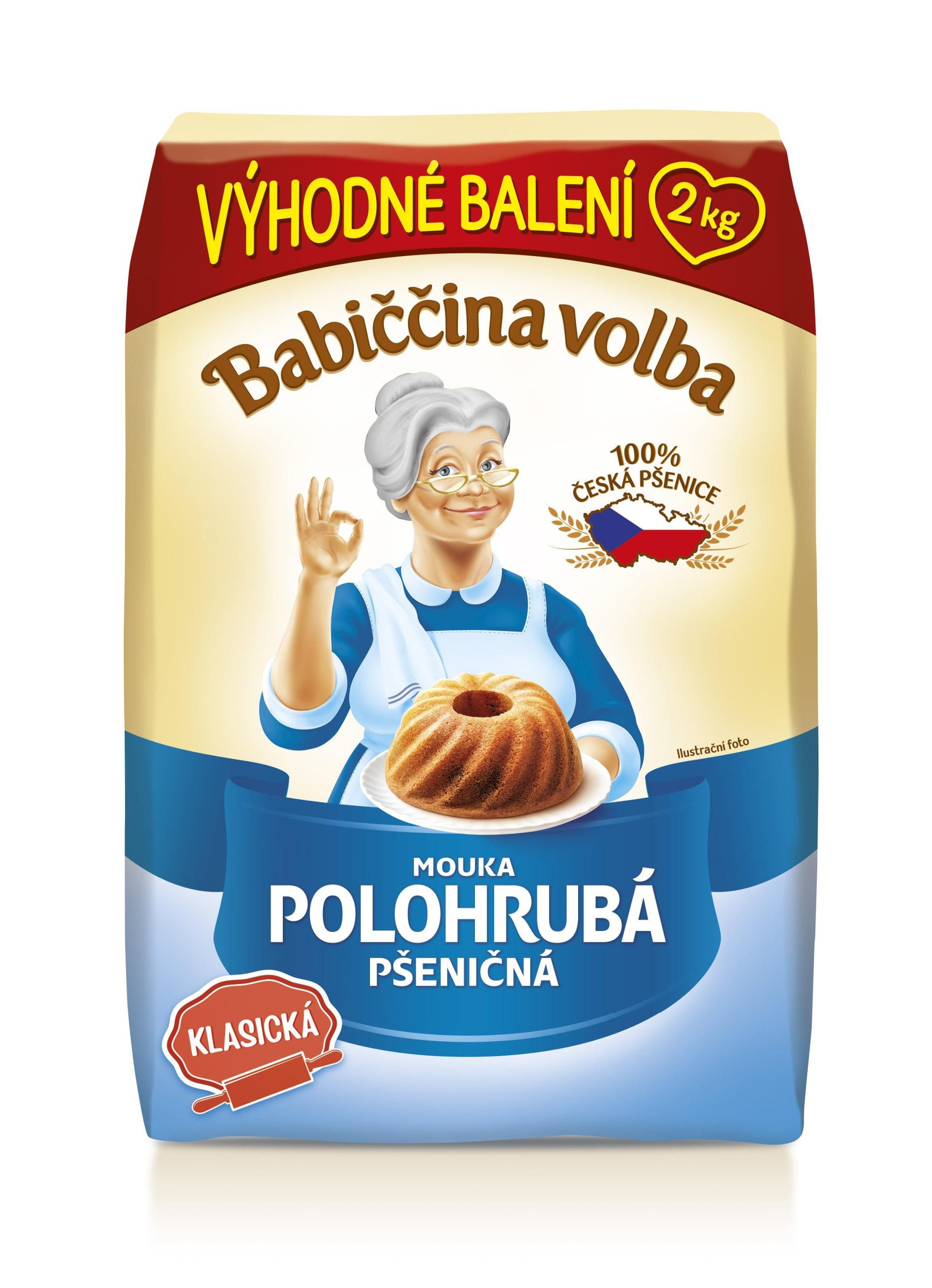 Trvanlivé potraviny - Babiččina Volba Mouka polohrubá pšeničná 2kg