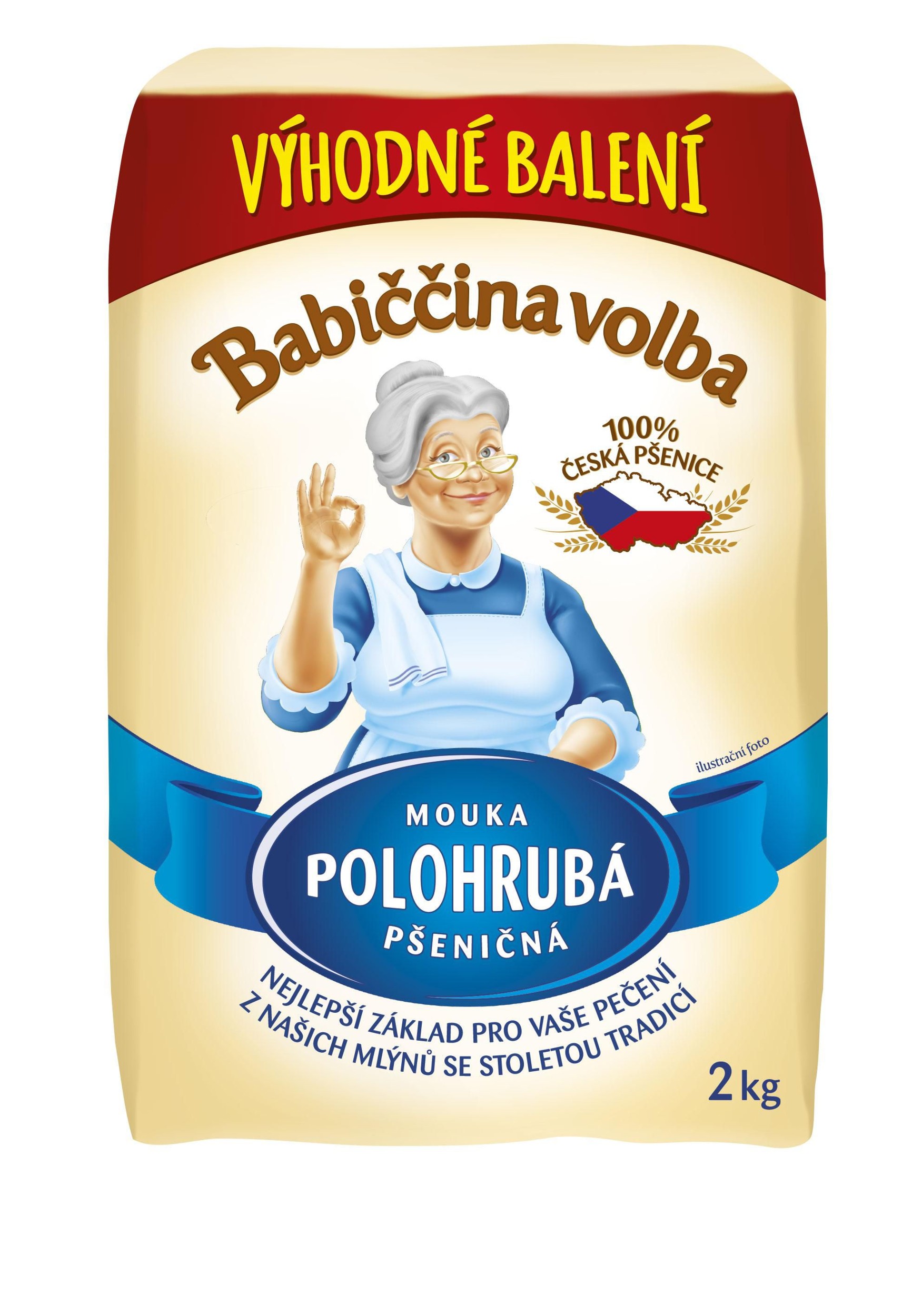 Babiččina Volba Mouka polohrubá pšeničná 2kg-0