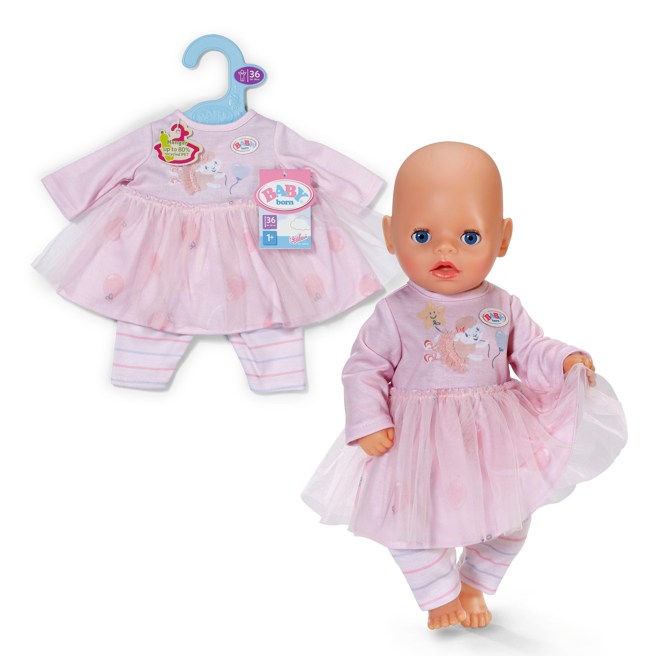 Svět dětí - BABY born Šatičky světle růžové, 36 cm