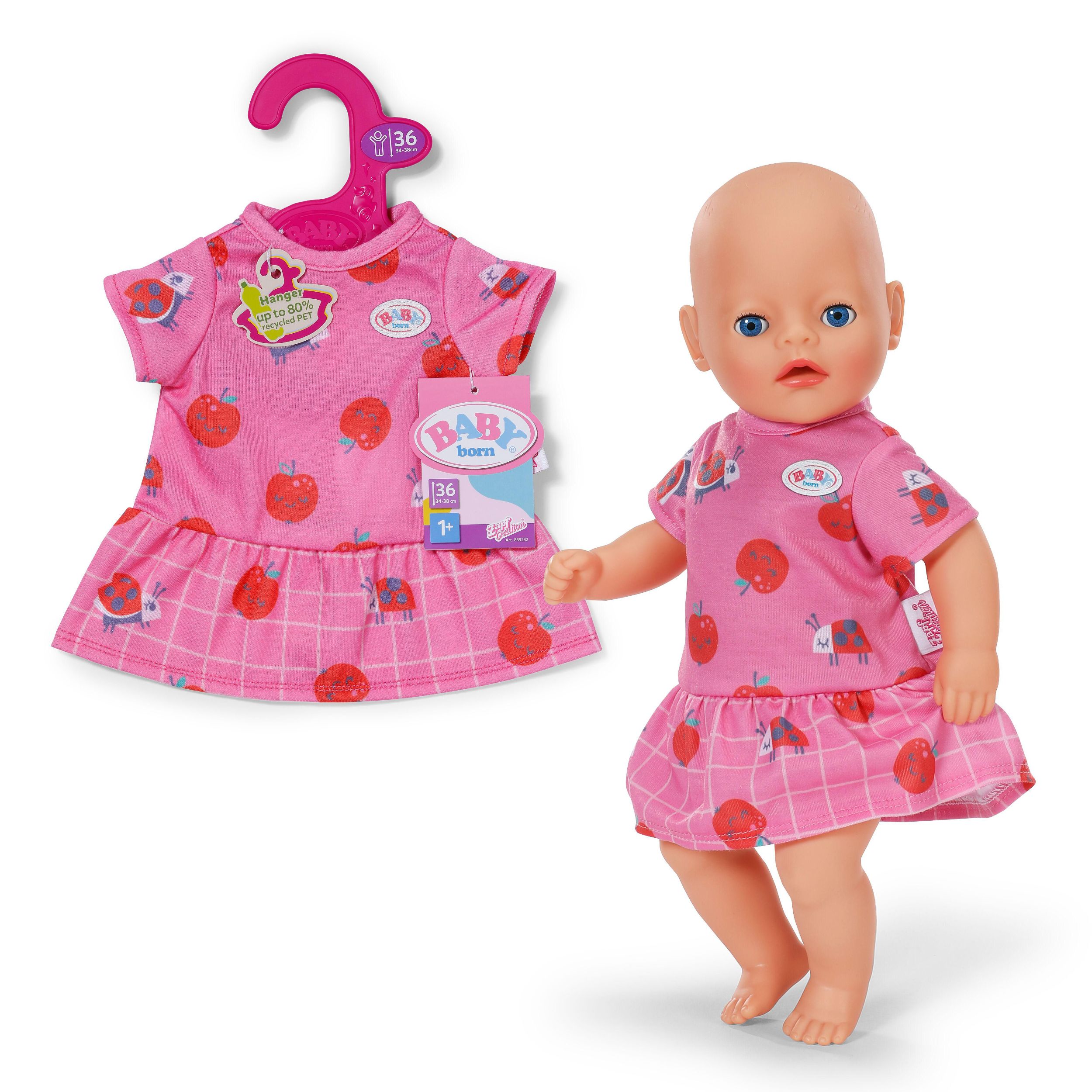 Svět dětí - BABY born Šatičky tmavě růžové, 36 cm