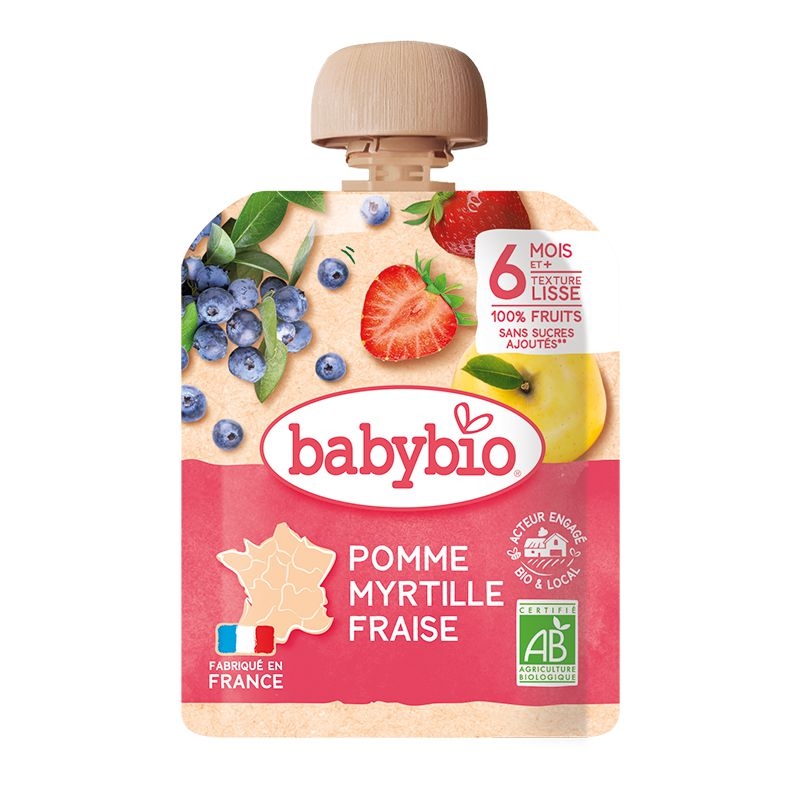 Zdravý svět - Babybio Jablko, borůvky, jahody 90 g