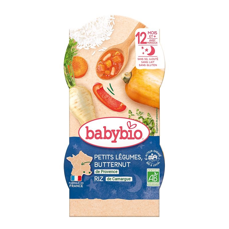 Zdravý svět - Babybio Zeleninová směs s máslovou dýní a rýží 2x200 g