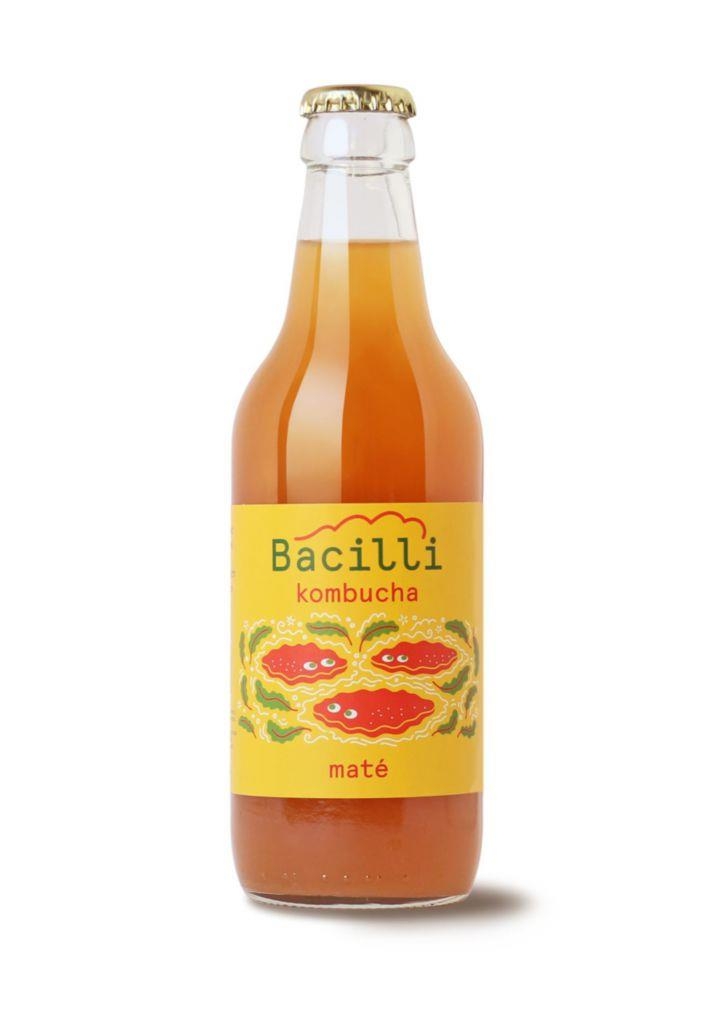 Nápoje - Bacilli BIO limonáda kombucha maté 330 ml