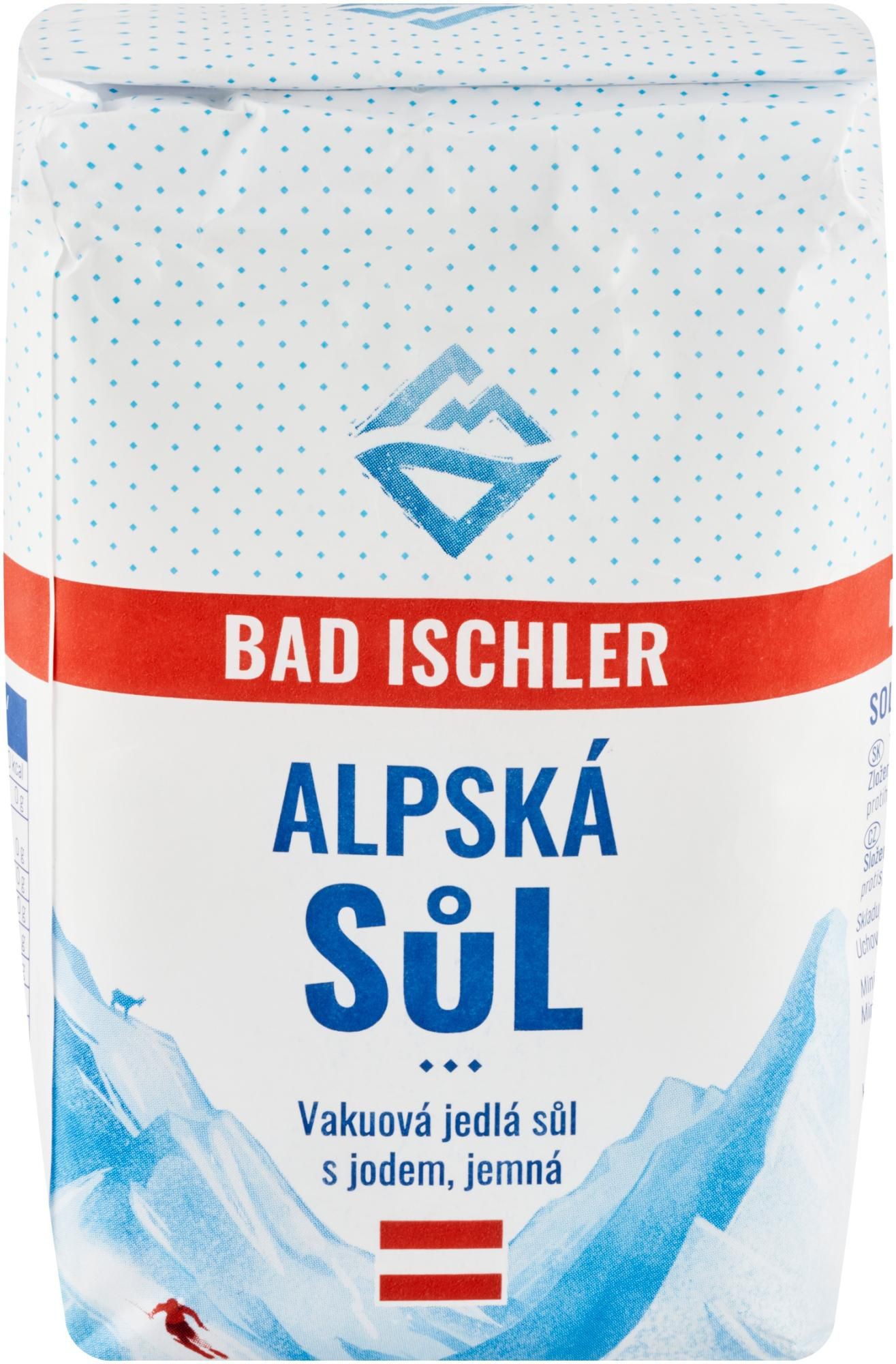 Trvanlivé potraviny - Bad Ischler Alpská jemná sůl s jódem 1kg