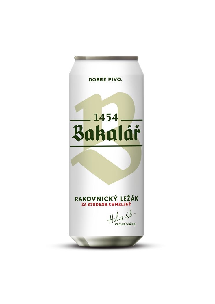 Nápoje - Bakalář Za studena chmelený plech pivo 0,5 l