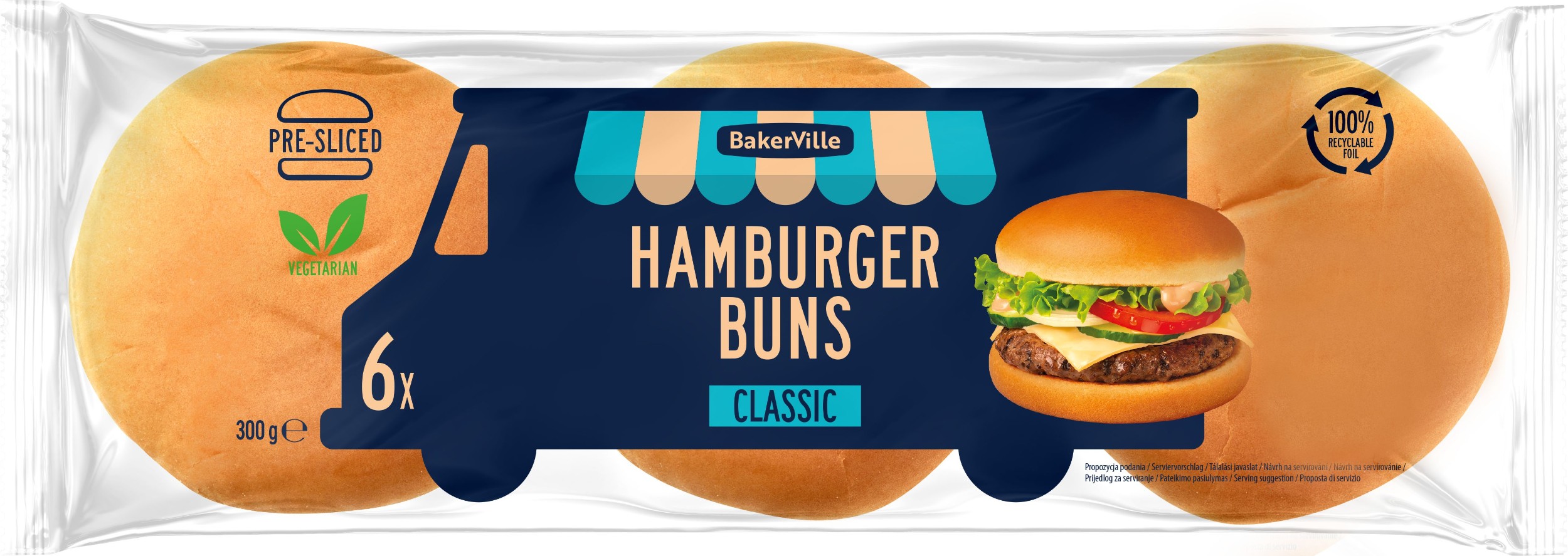 Pekárna a cukrárna - Bakerville Hamburger Classic 300g (6x50g)
