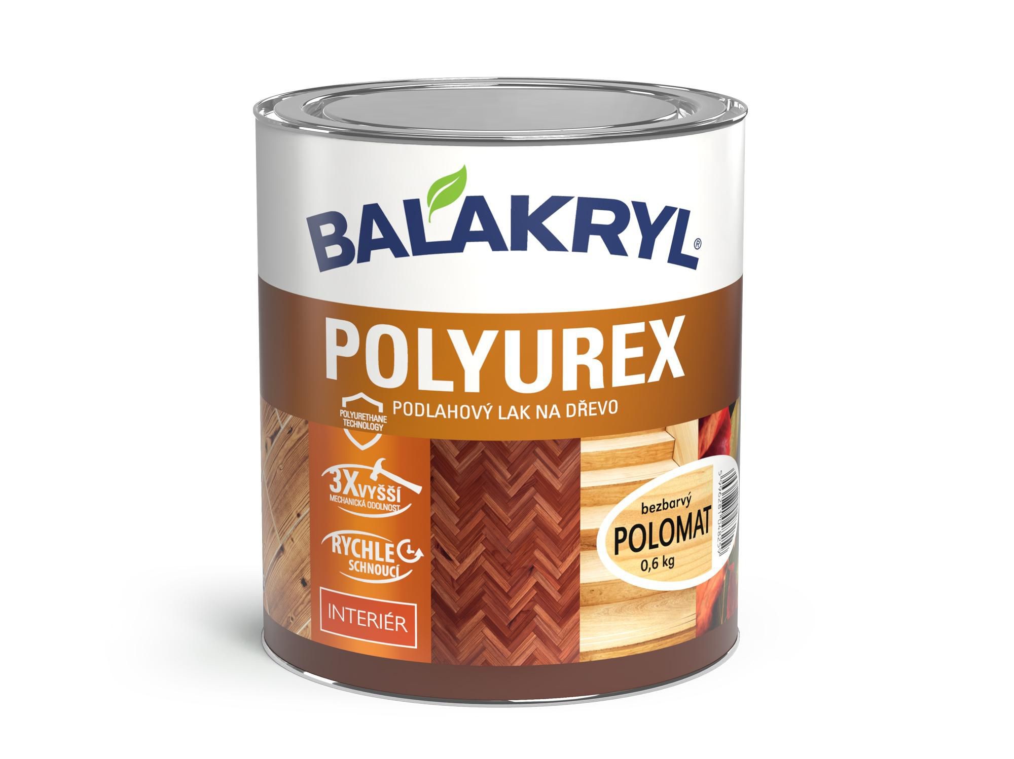 Domácnost a Zahrada - Balakryl Polyurex Polomat Disperzní lak 0,6 kg