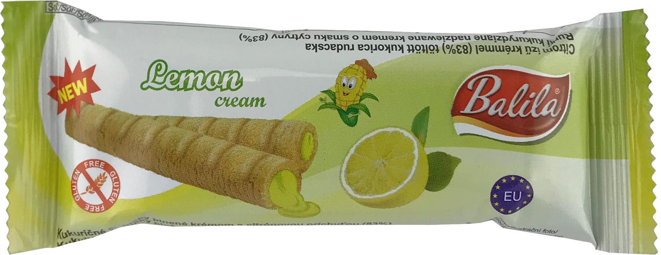 Zdravý svět - Balila kukuřičné trubičky s krémem s citronovou příchutí bez lepku 18g