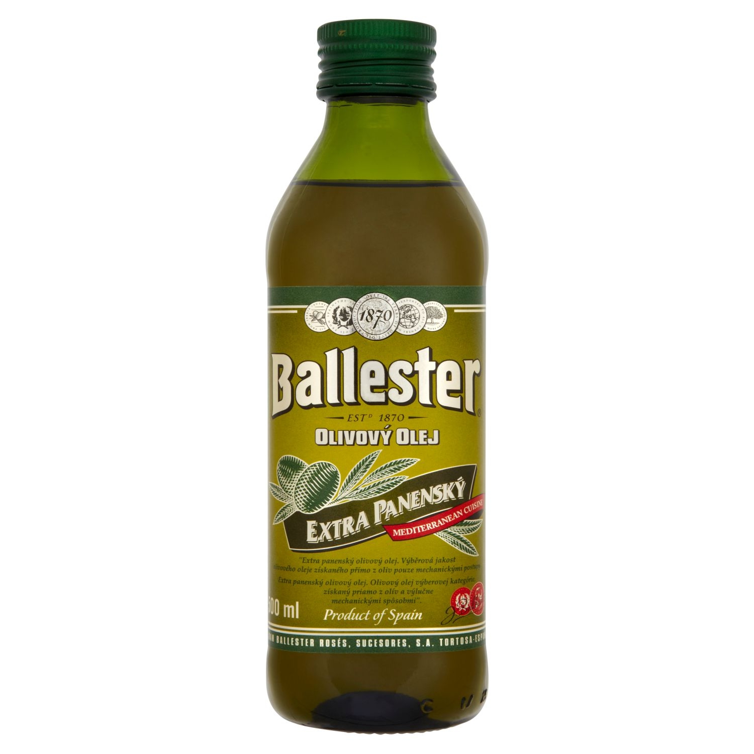 Trvanlivé potraviny - Ballester Extra panenský olivový olej 500 ml