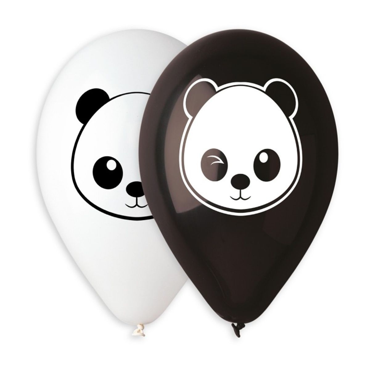 Balónky, 30cm, panda, 5 ks