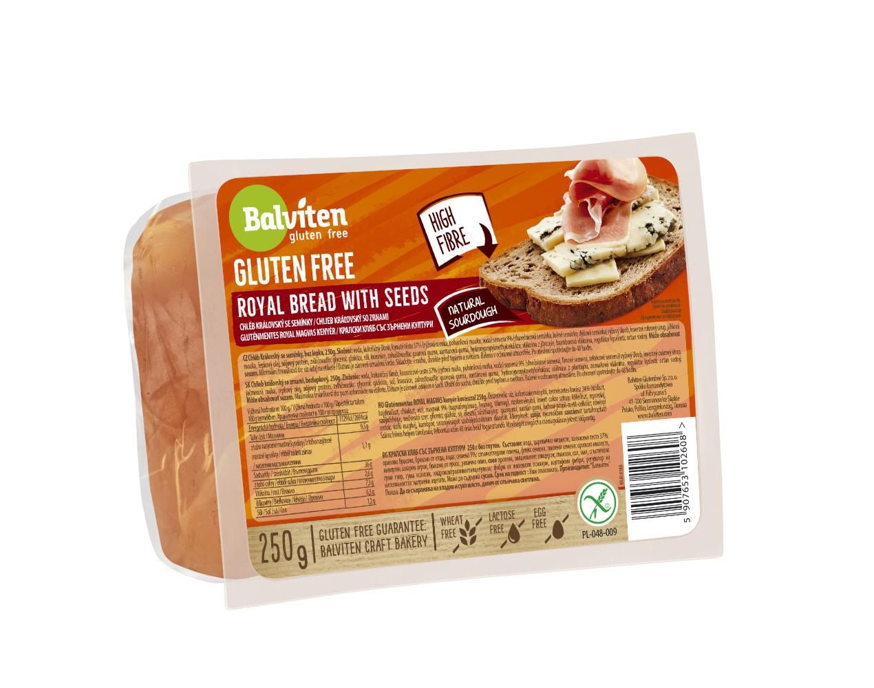 Zdravý svět - Balviten BL Královský chléb se semínky 250G