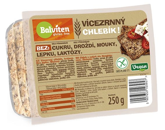 Zdravý svět - Balviten Chléb vícezrnný bezlepkový  250g