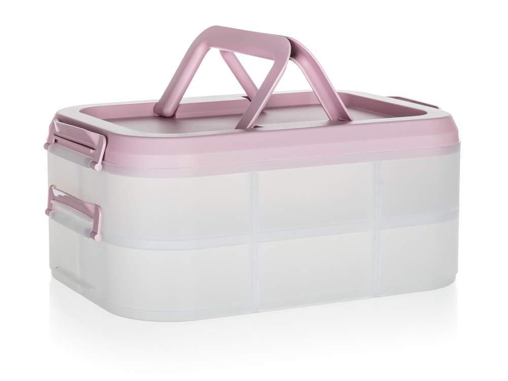 Domácnost a Zahrada - Banquet Party box CULINARIA 40 x 28 x 17,8 cm, růžové víko