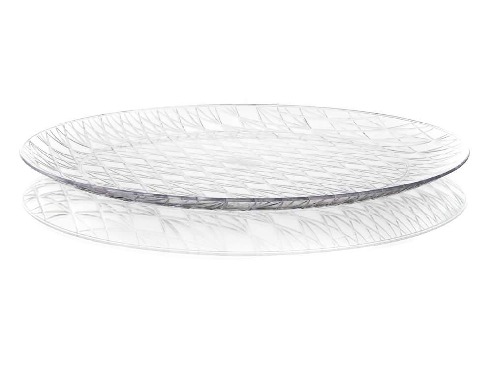 Domácnost a Zahrada - Banquet Tác kulatý ACCASA 35 cm, transparentní