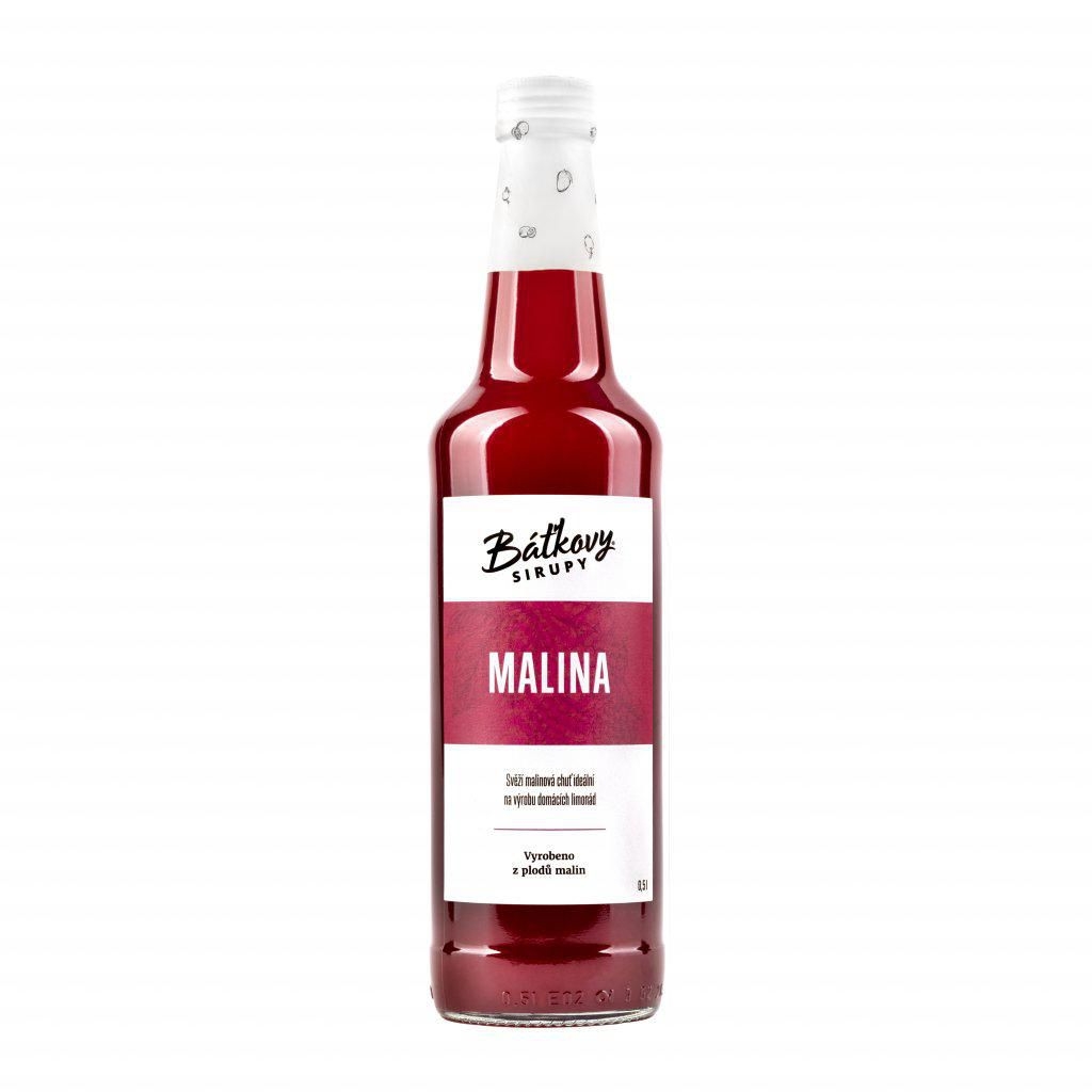 Nápoje - Báťkův Malinový Sirup 0,5l