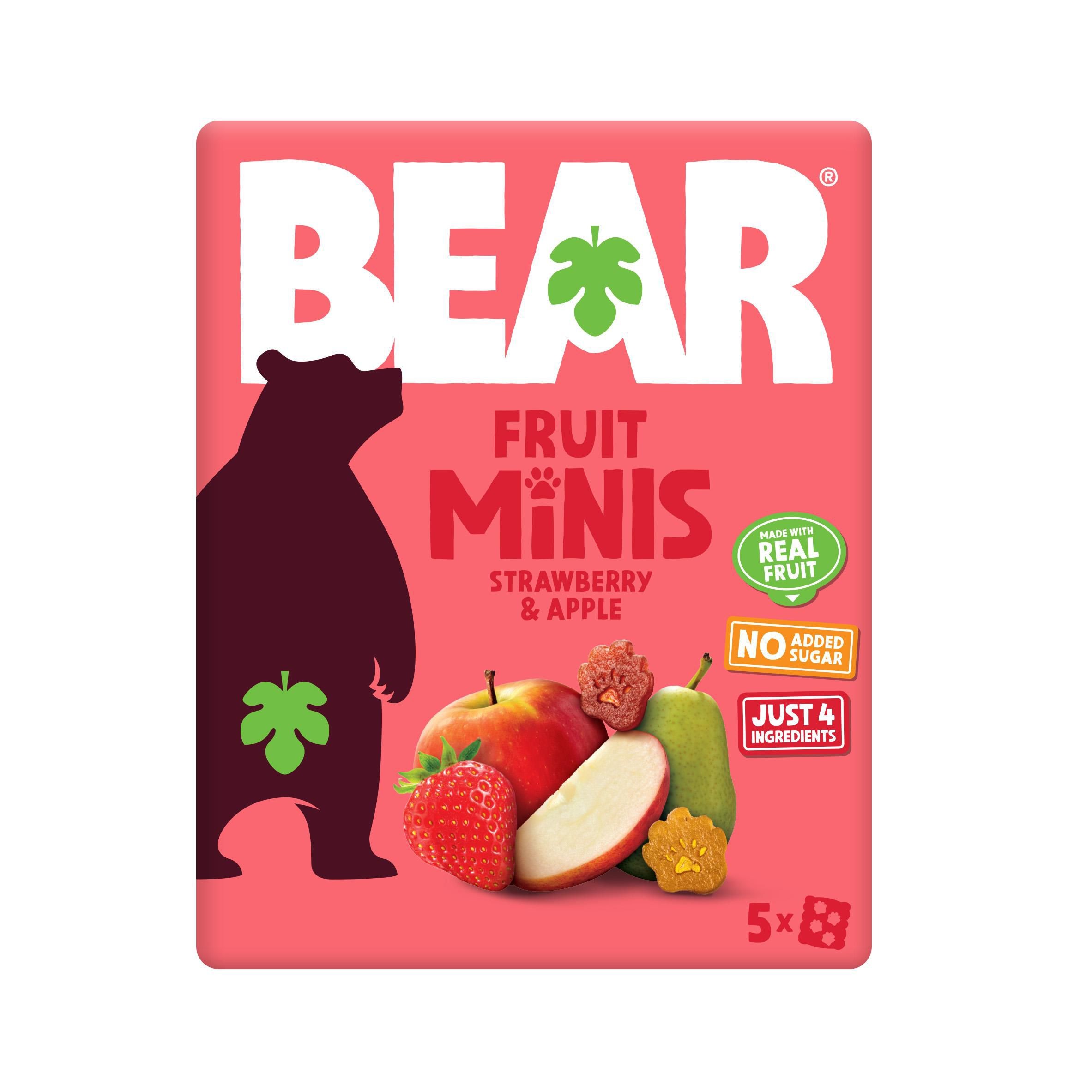 BEAR Fruit Minis jahoda a jablko 5x20g