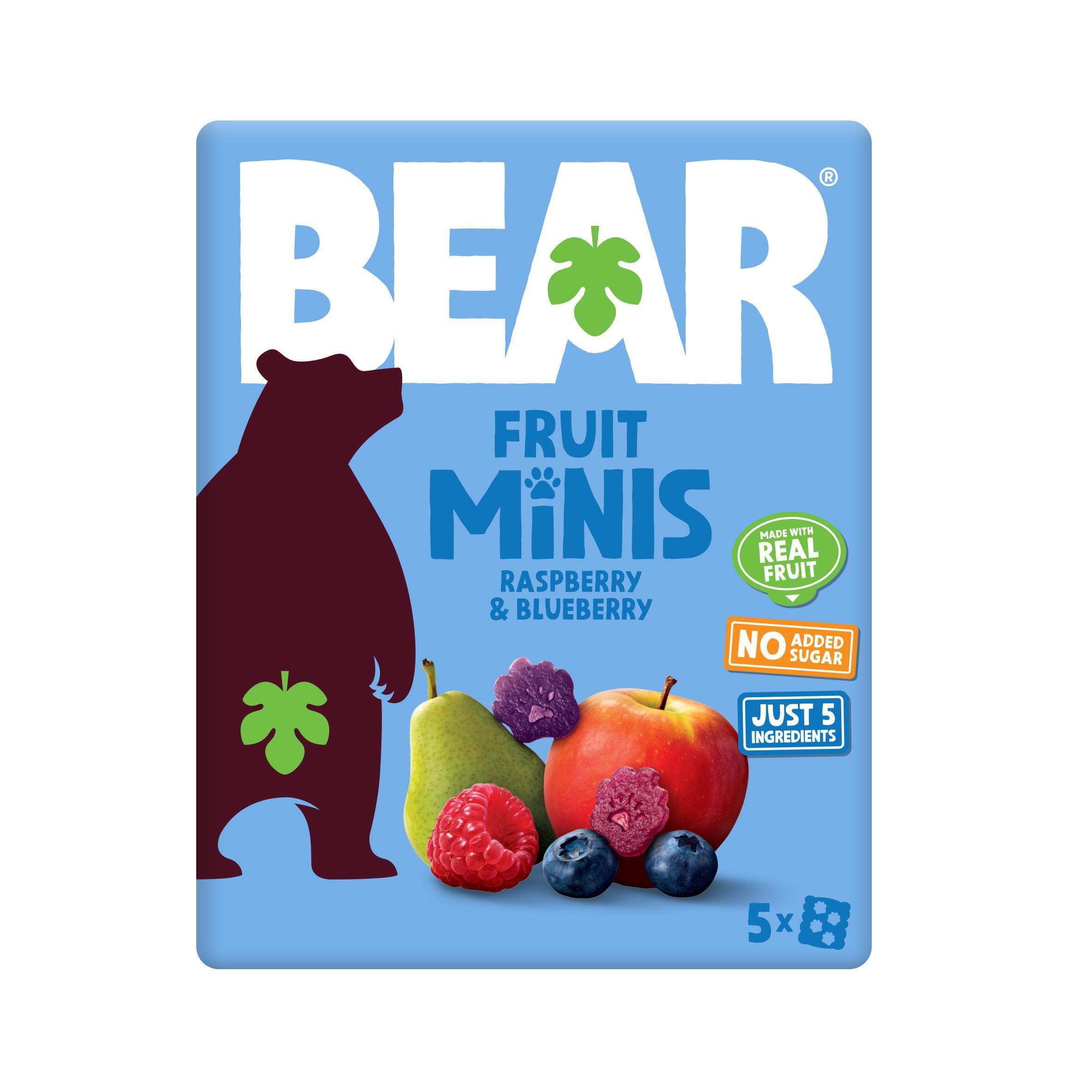Zdravý svět - BEAR Fruit Minis malina a borůvka 5x20g