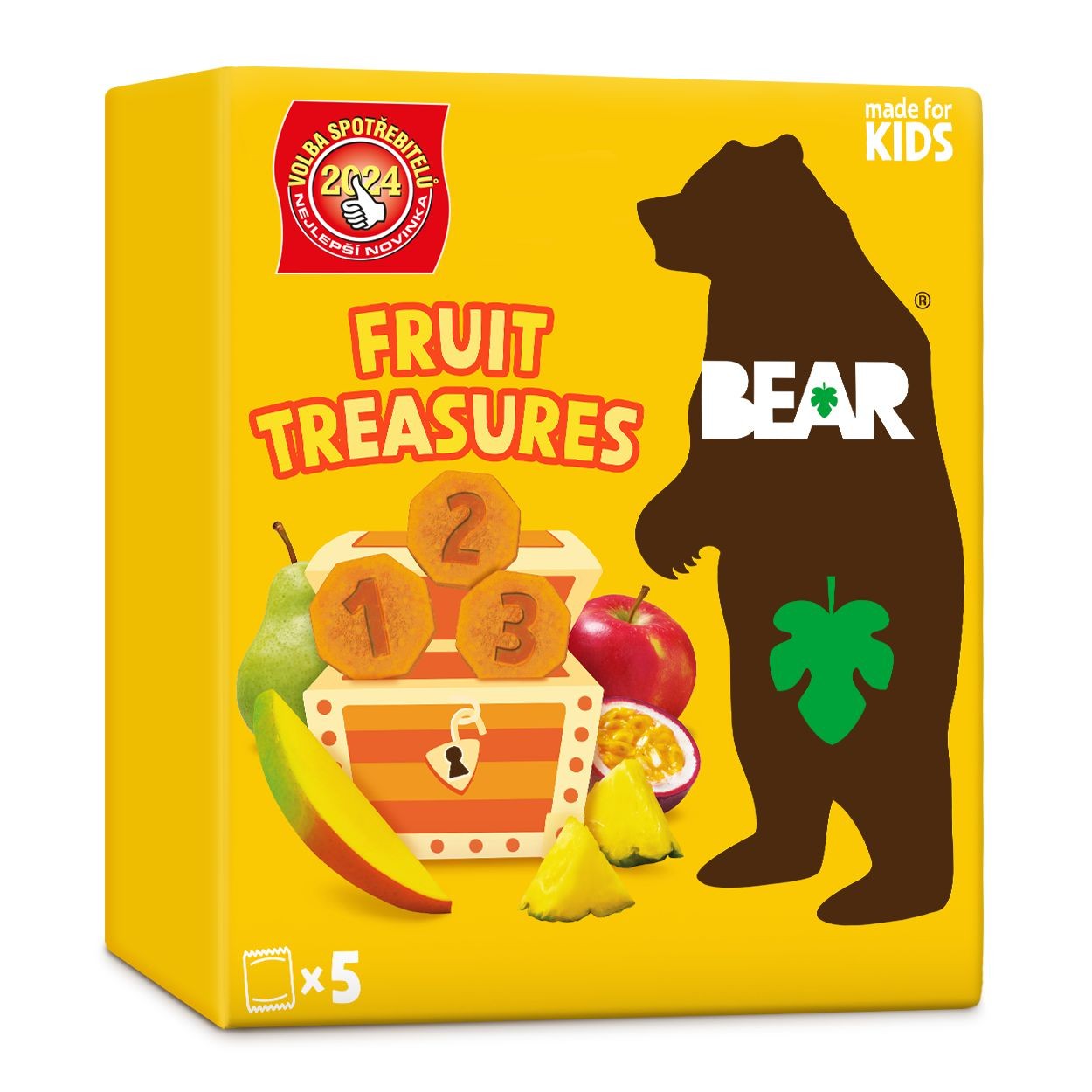 Zdravý svět - Bear Fruit Treasures Tropical mango a marakuja 5x20g
