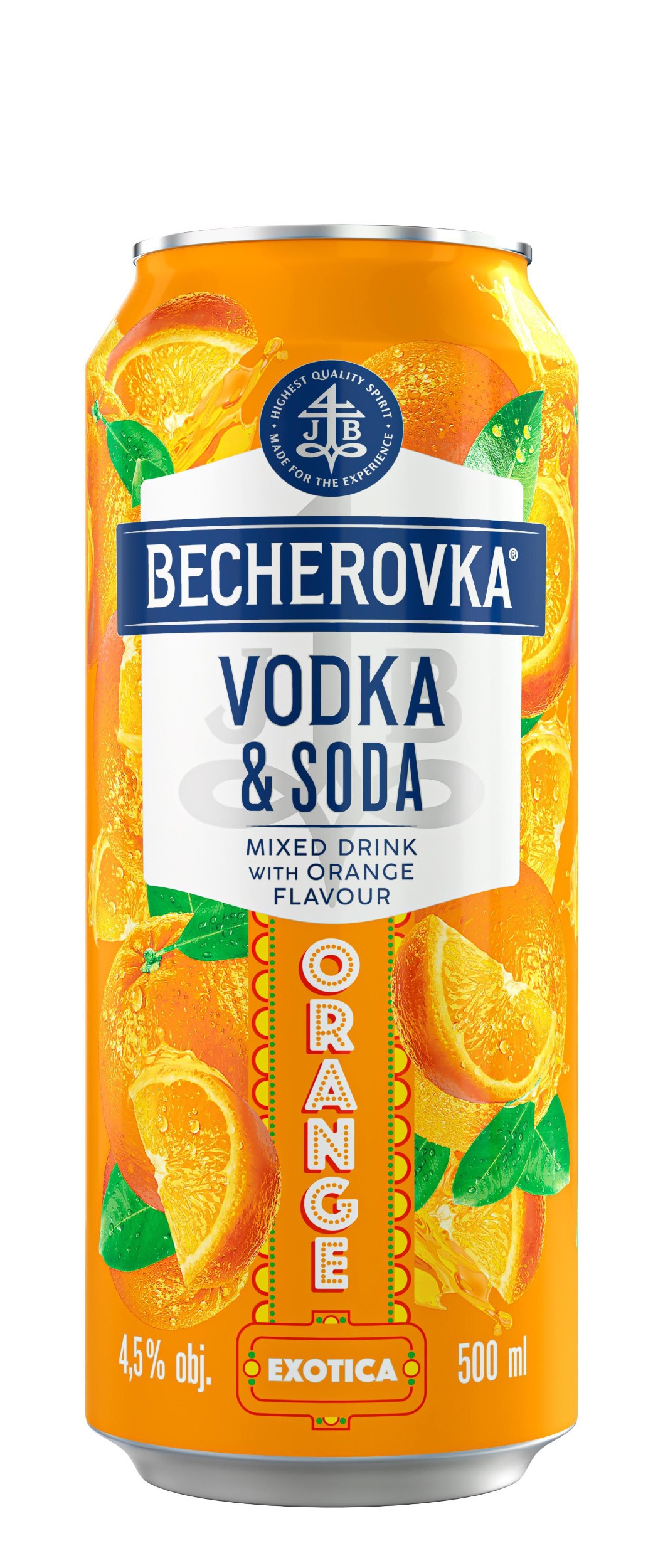 Nápoje - Becherovka RTD Vodka Soda Orange flavoured 4.5% 500 ml plech