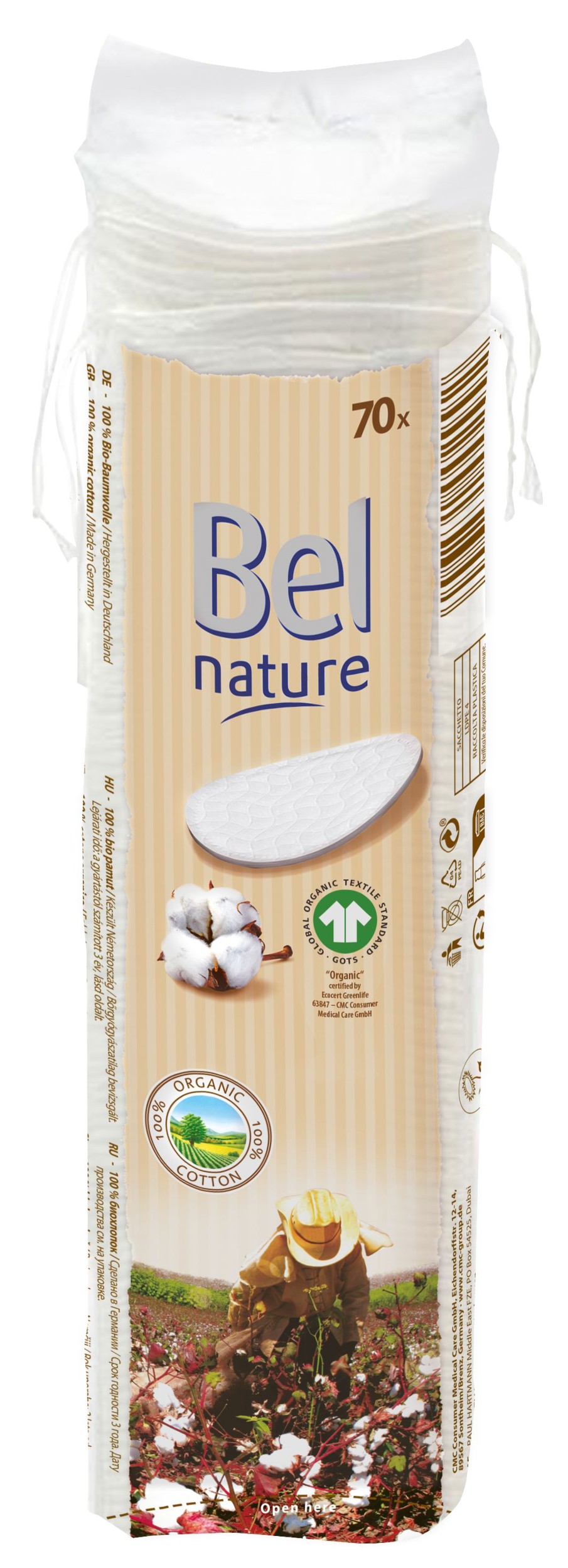 Drogerie a kosmetika - Bel Nature Vatové odličovací tampóny 70 ks