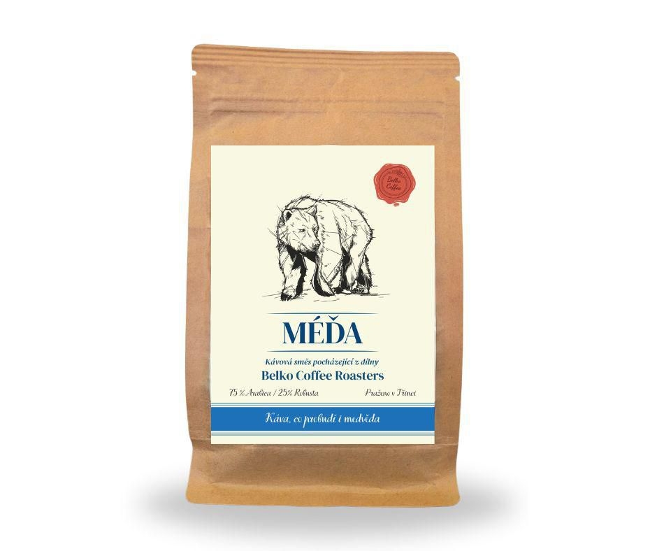 Nápoje - Belko coffee Méďa 250g zrnková káva 250g