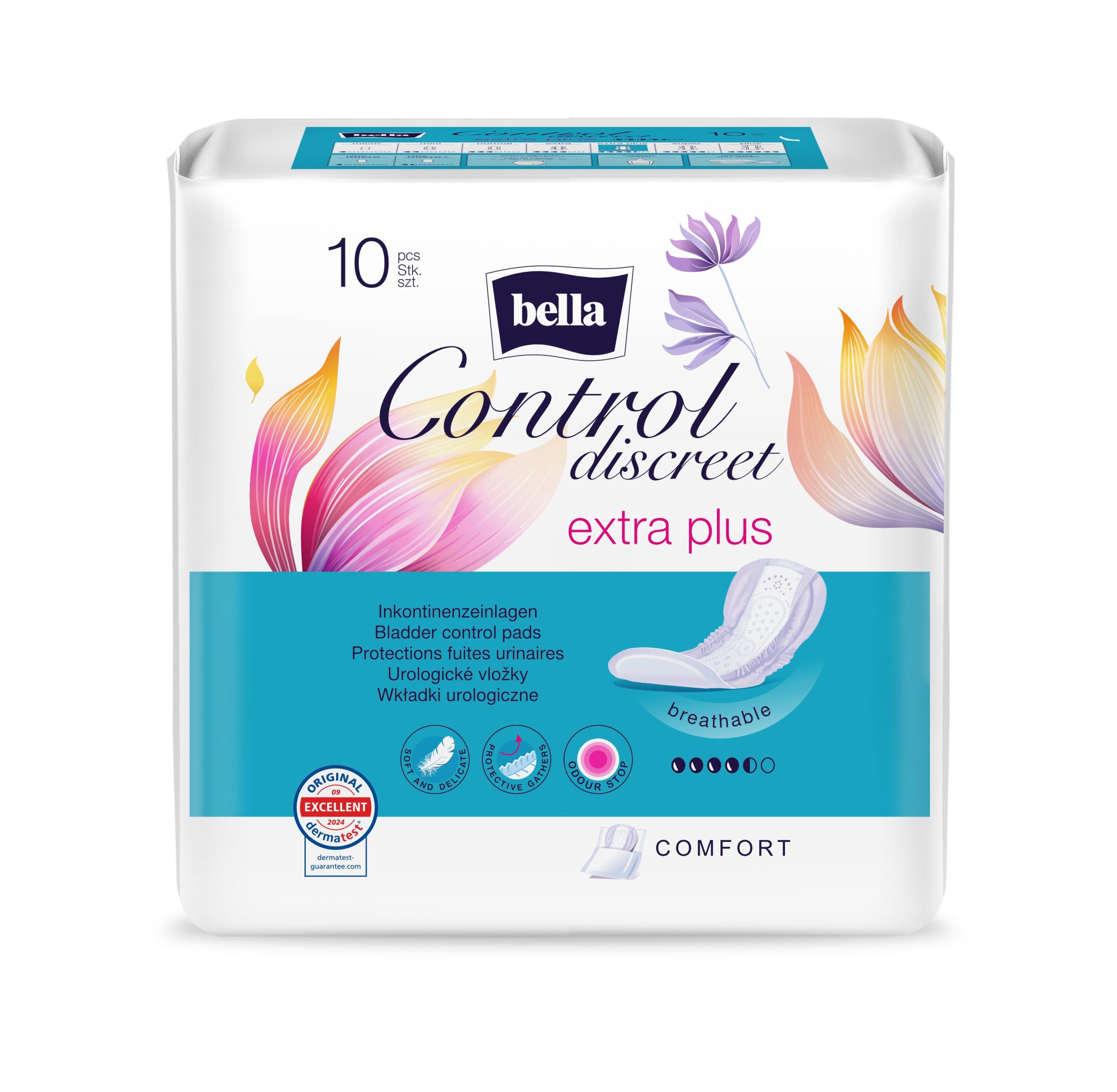 Drogerie a kosmetika - Bella Control Discreet inkontinenční vložky Extra Plus, 10 ks