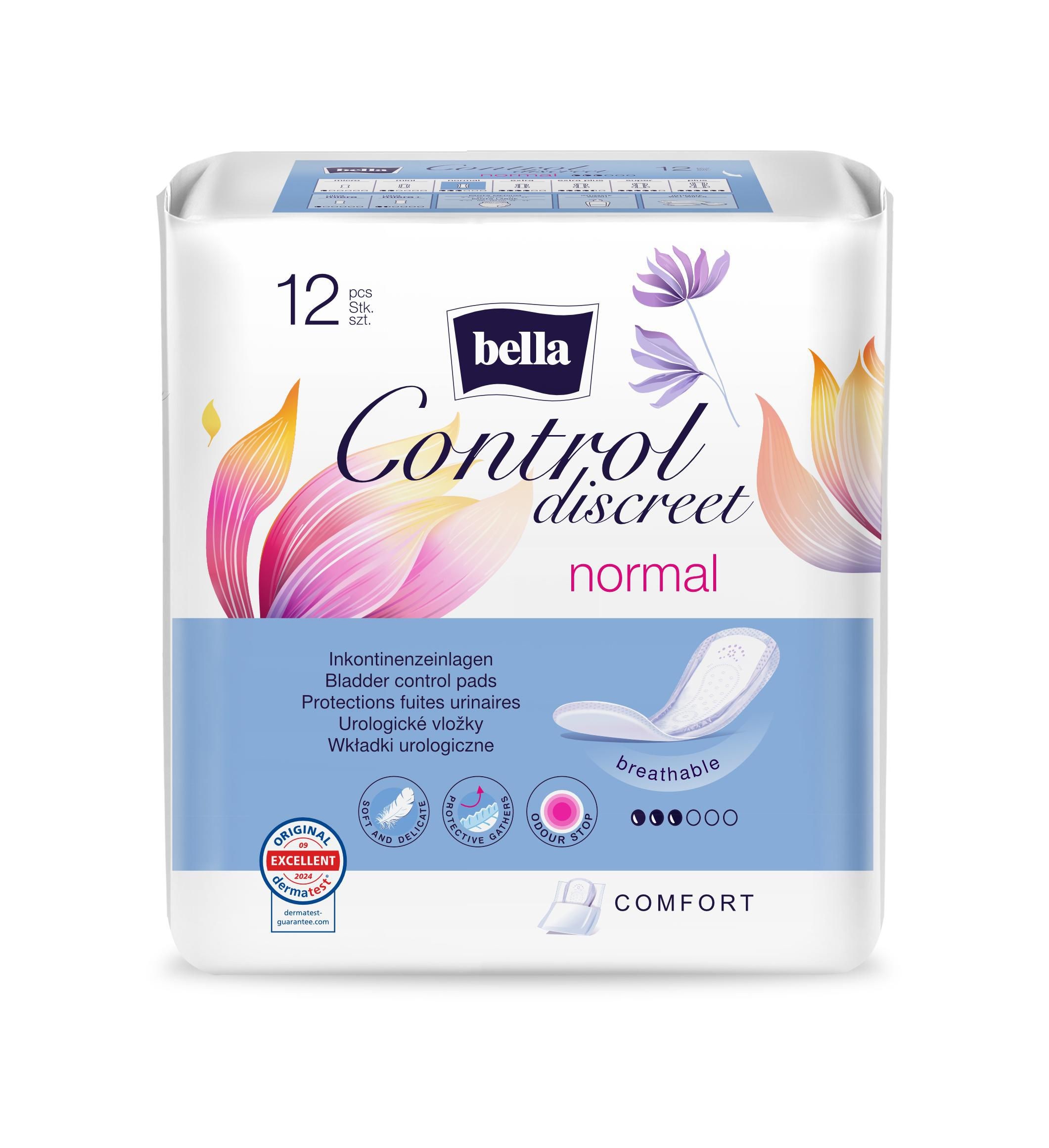 Drogerie a kosmetika - Bella Control Discreet Normal urologické vložky 12 ks