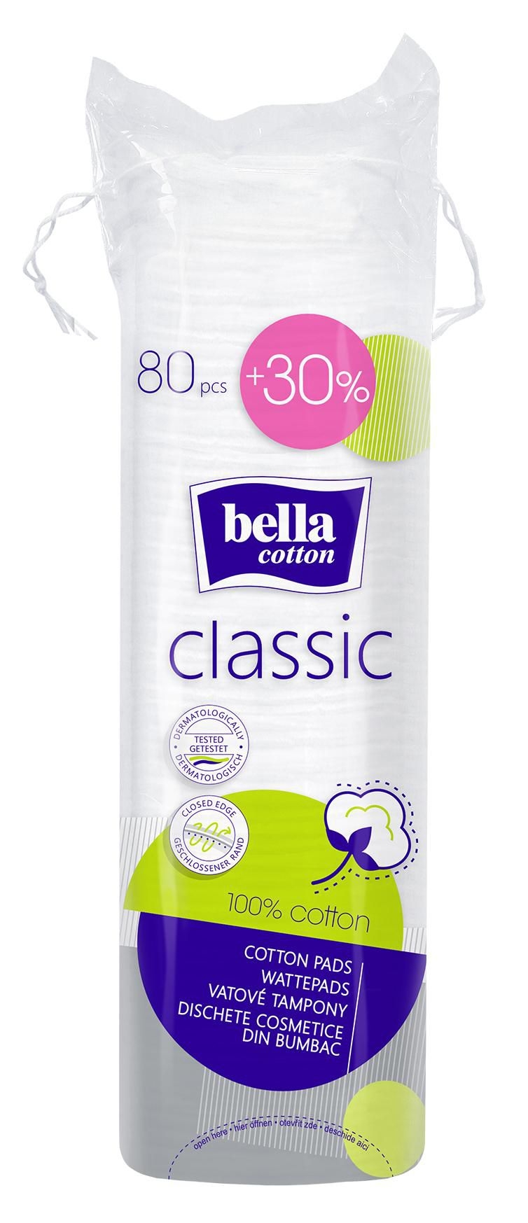 Drogerie a kosmetika - Bella Cotton Classic odličovací tampony á 80+30%