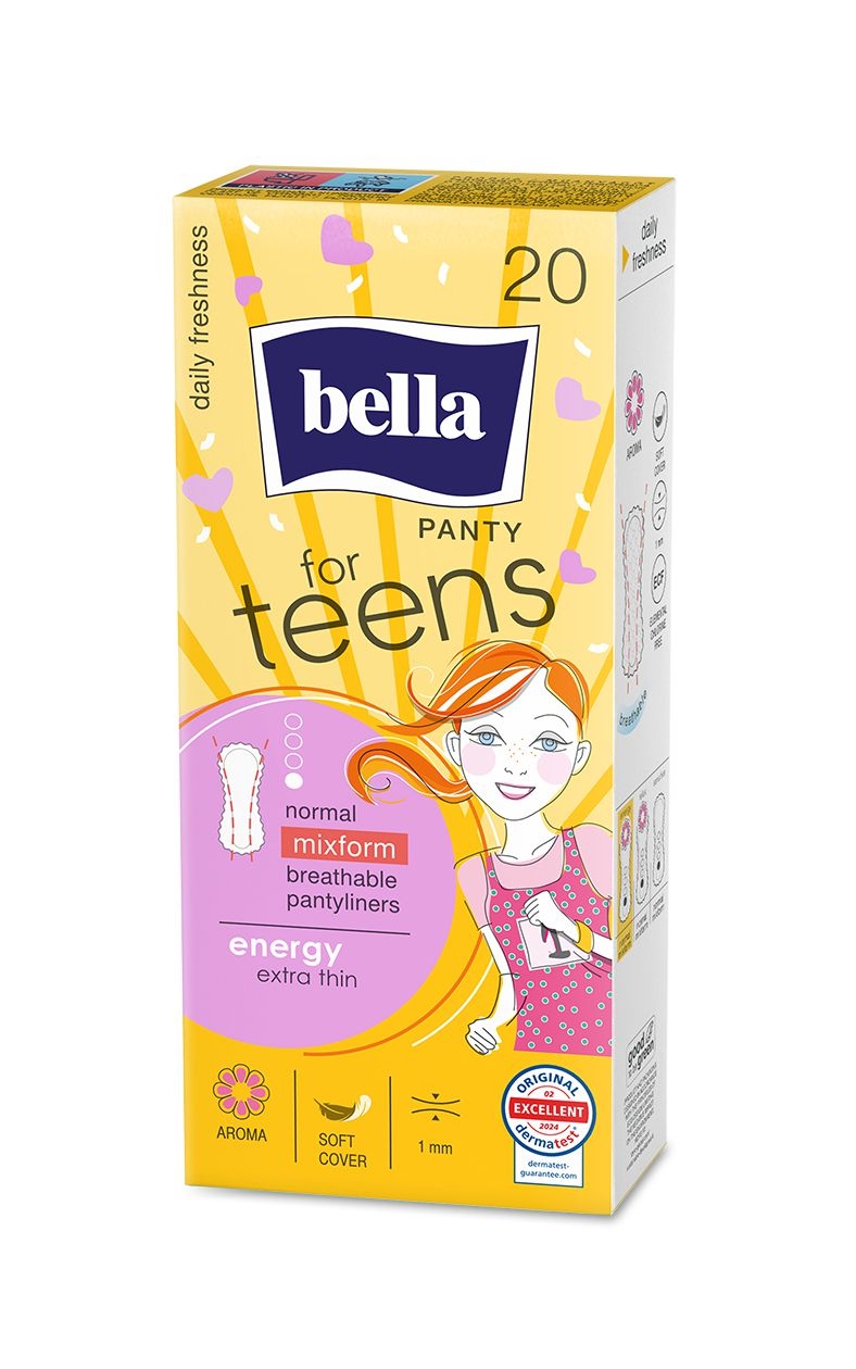 Drogerie a kosmetika - Bella for Teens slipové vložky Energy 20 ks