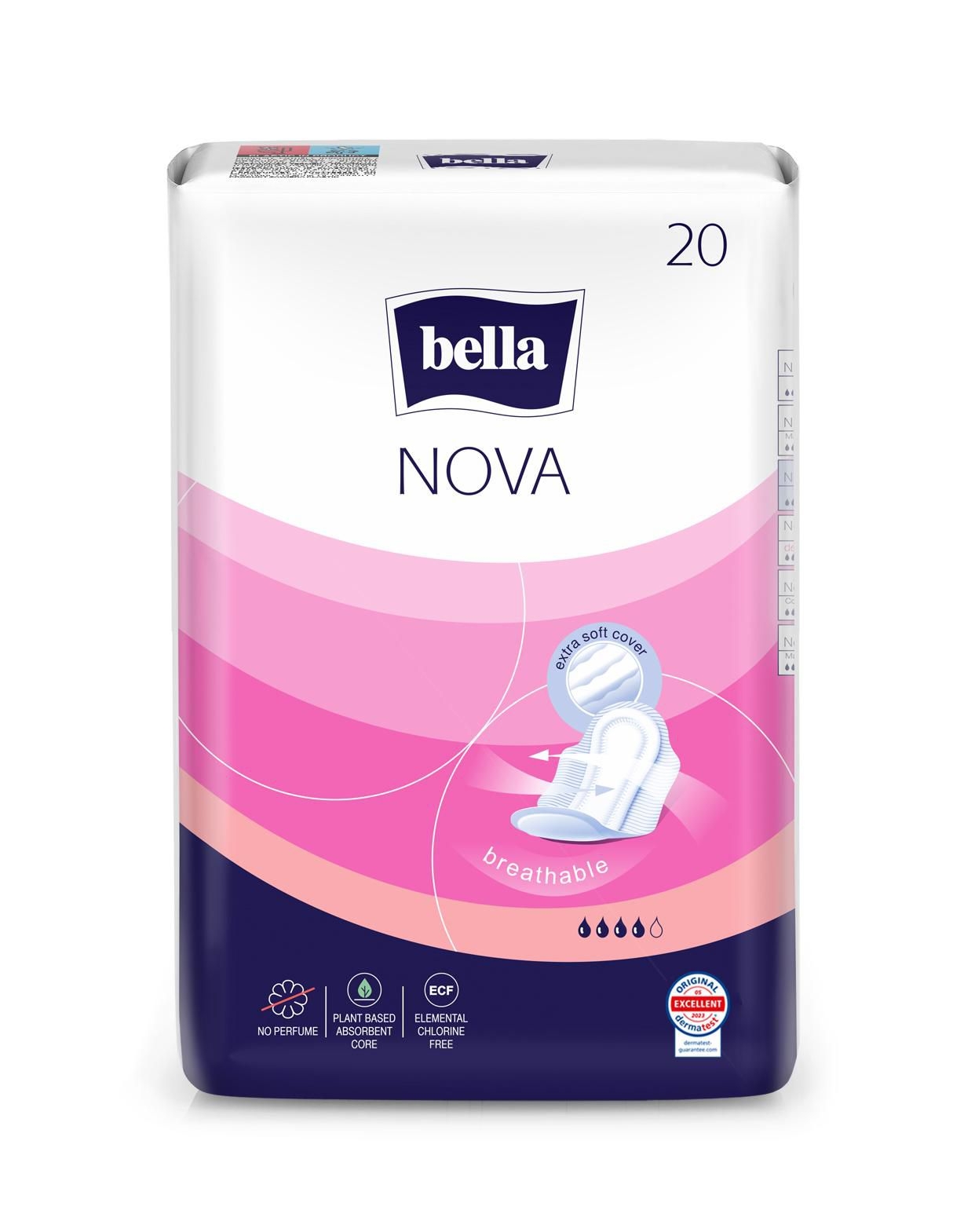 Drogerie a kosmetika - Bella Nova Hygienické vložky s křidélky 20 ks