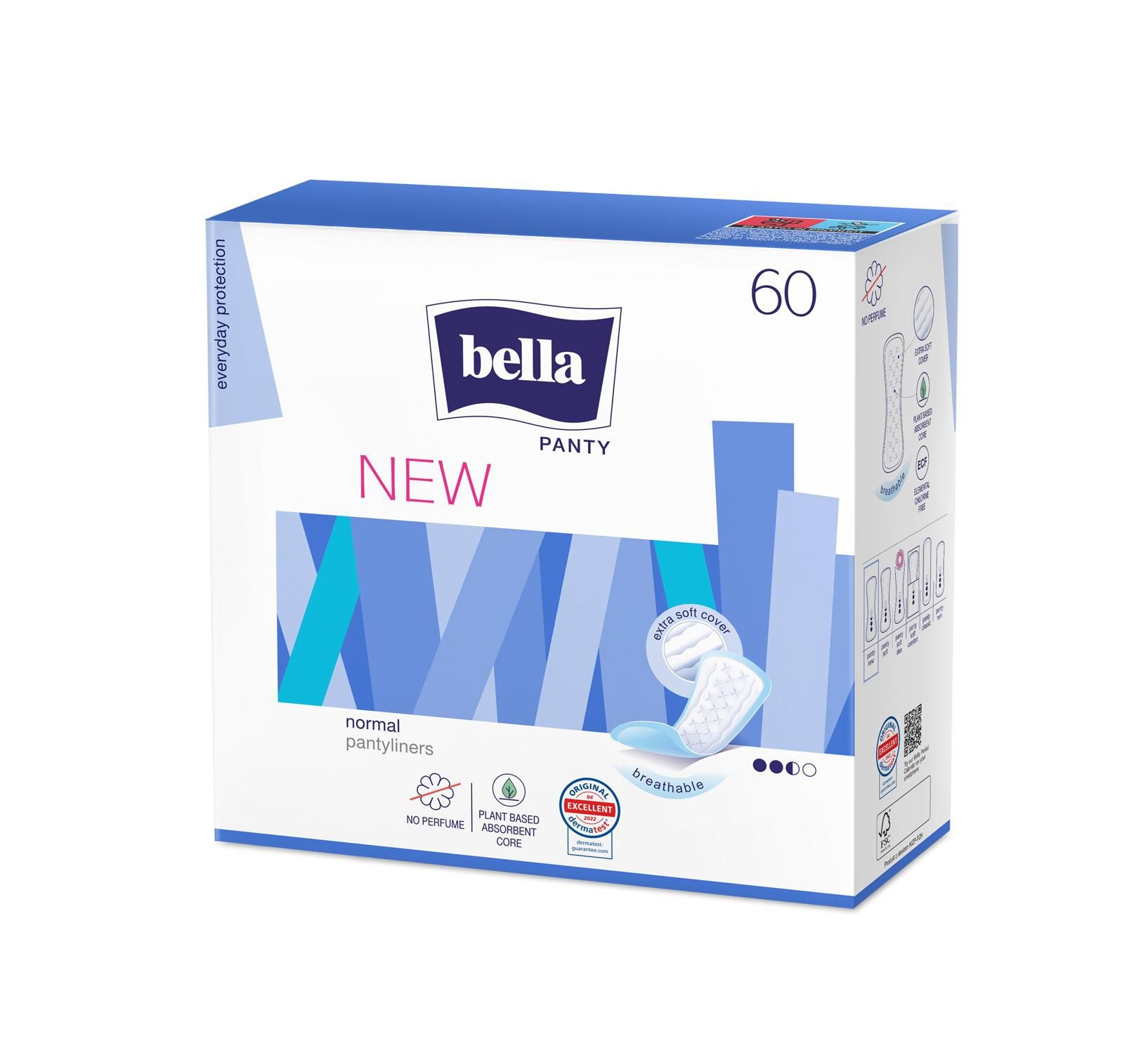 Drogerie a kosmetika - BELLA PANTY NEW SLIPOVÉ VLOŽKY 60KS