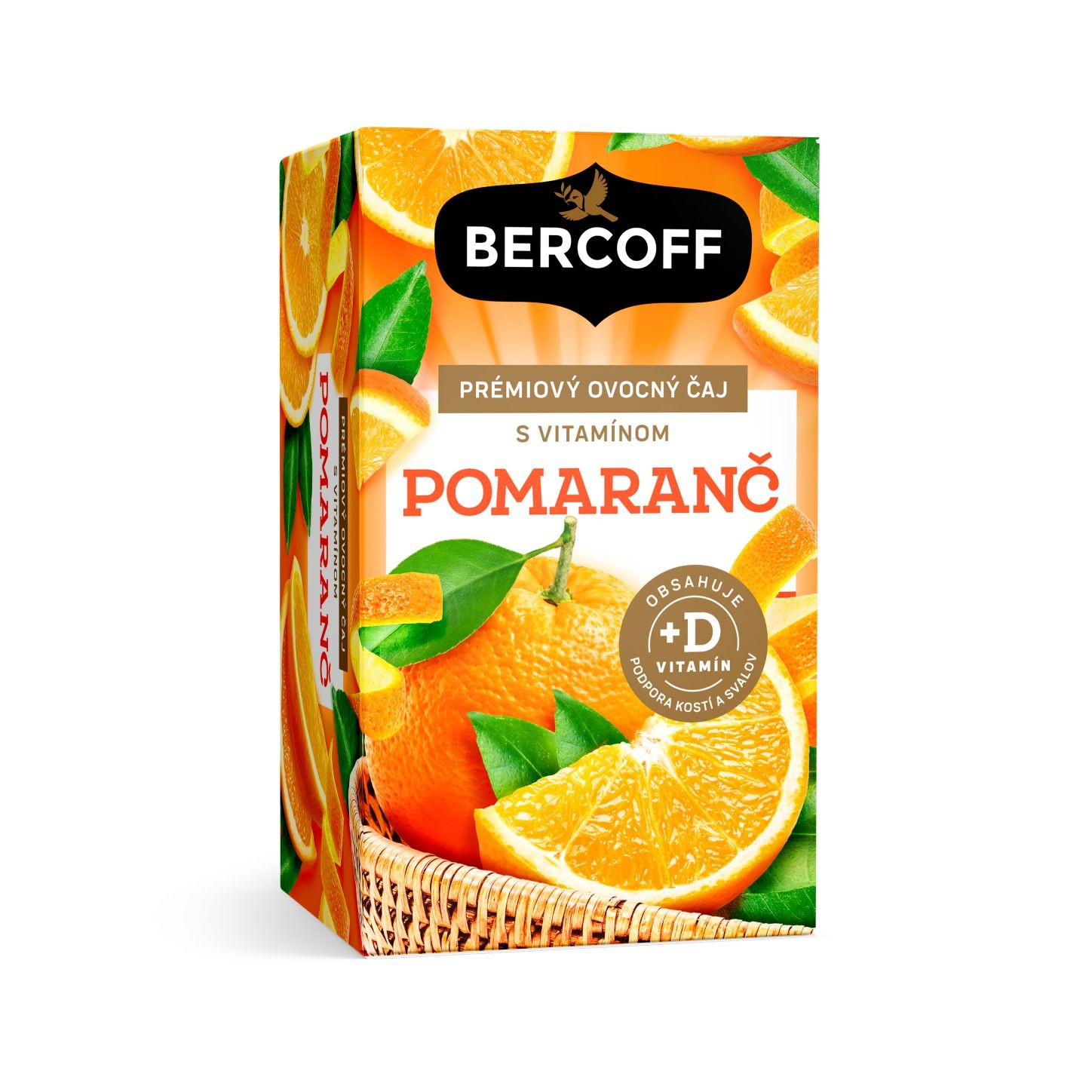 Nápoje - Bercoff Ovocný čaj Pomeranč  s vitamínem D