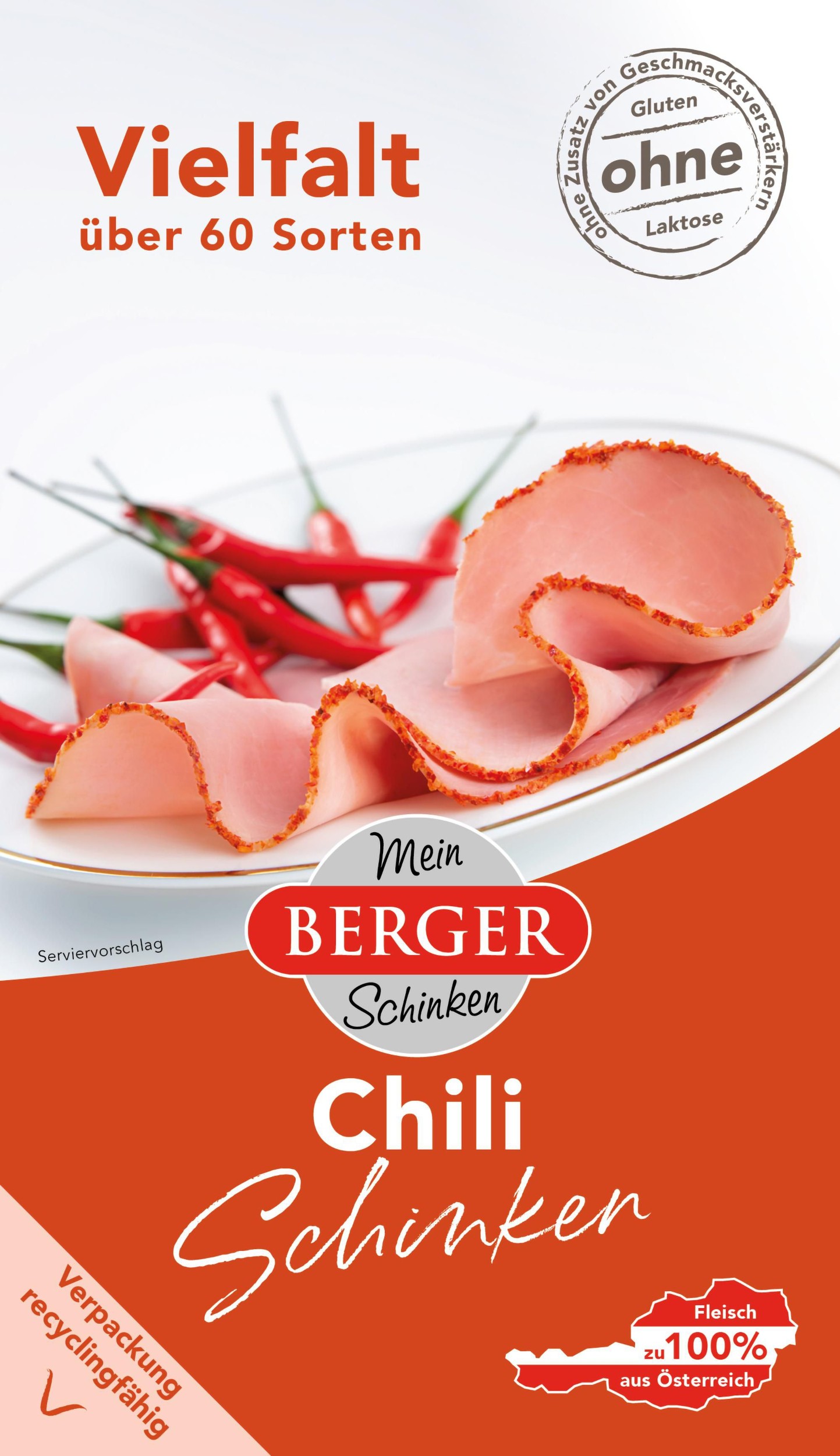 Uzeniny a lahůdky - Berger Vepřová šunka s chilli kořením 100g