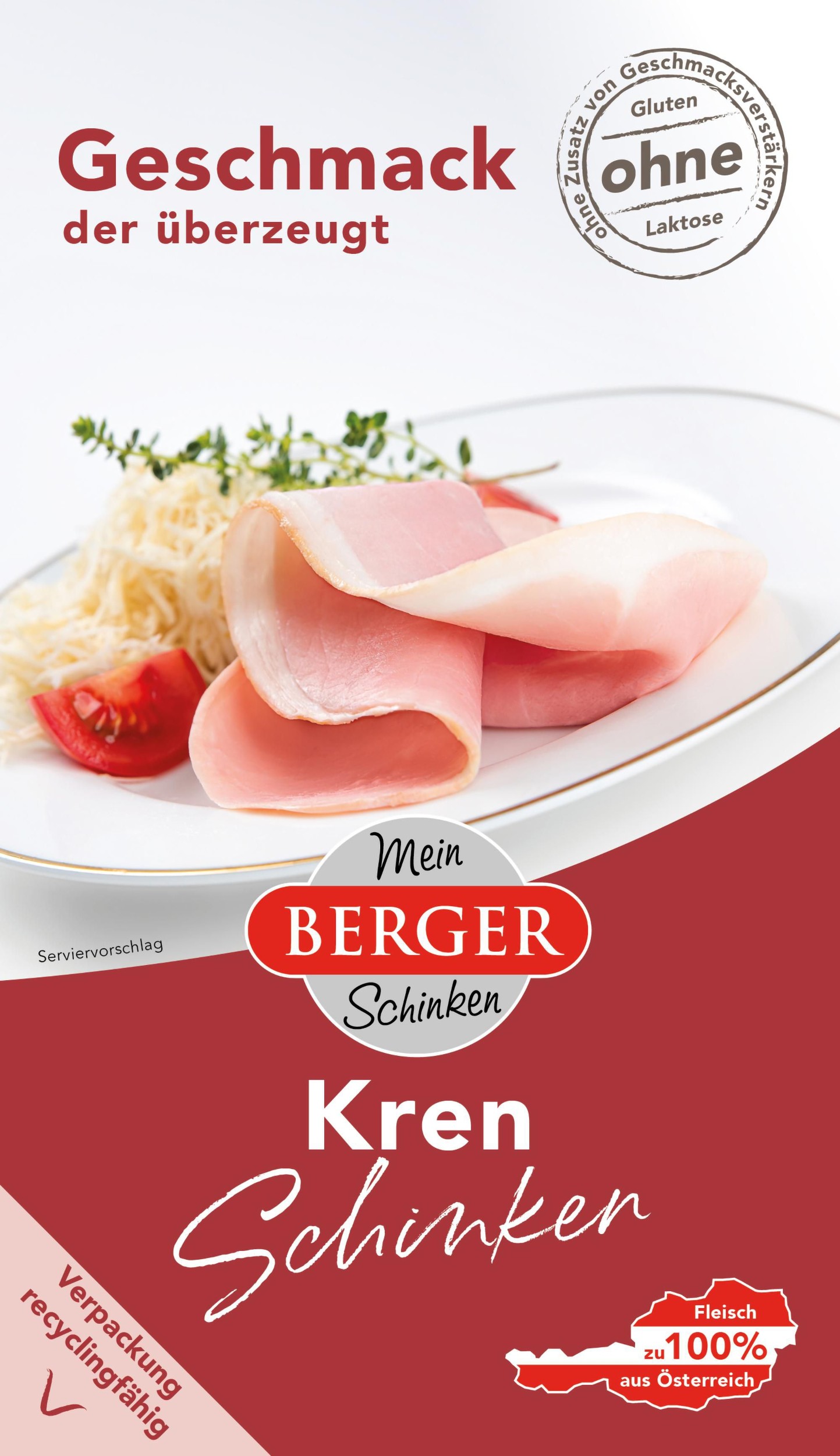 Uzeniny a lahůdky - Berger Vepřová šunka s křenem 100g