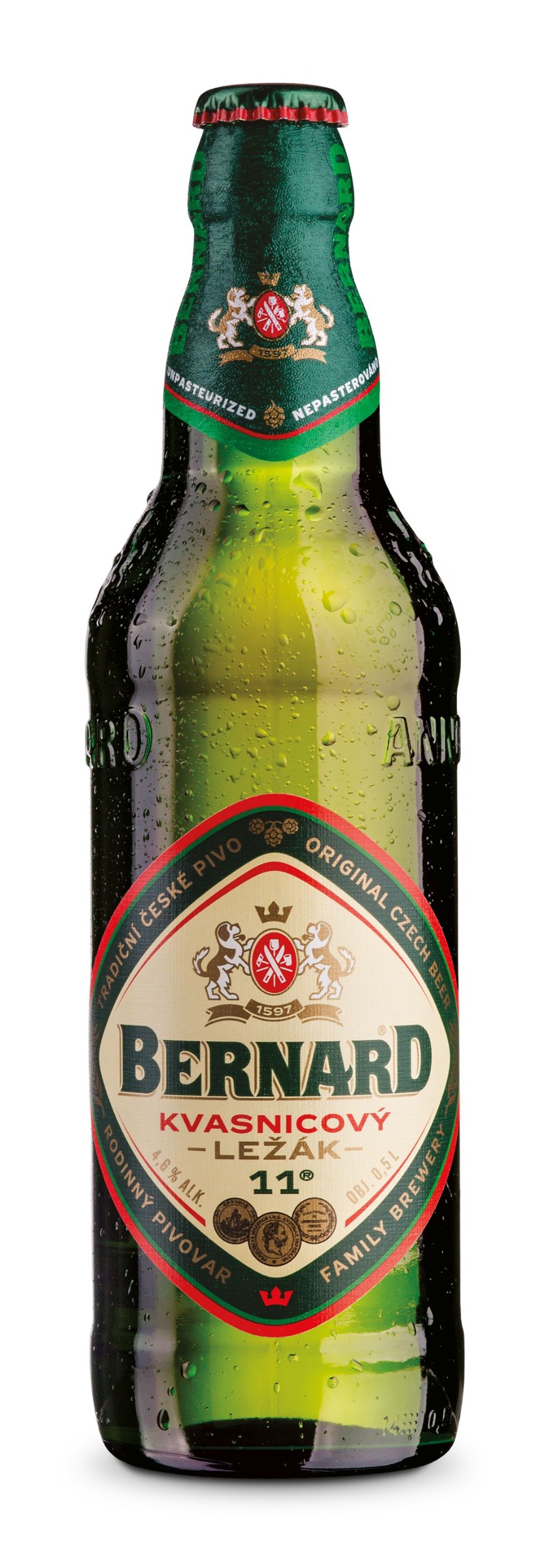 Nápoje - Bernard Kvasnicový ležák 11° světlý pivo 0,5 l