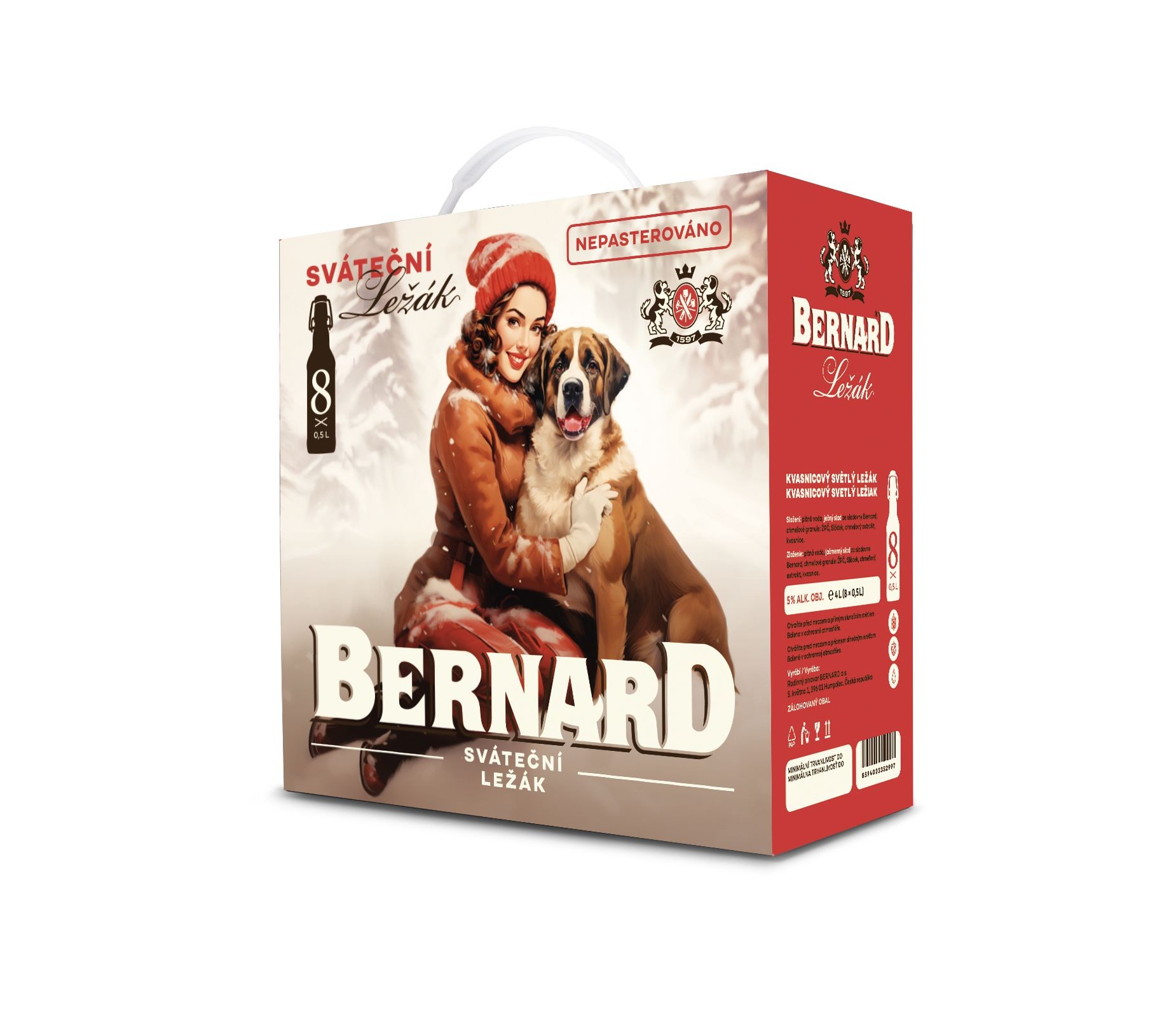 Nápoje - Bernard Vánoční multipack pivo 12°% Sváteční ležák 8x 0,5l