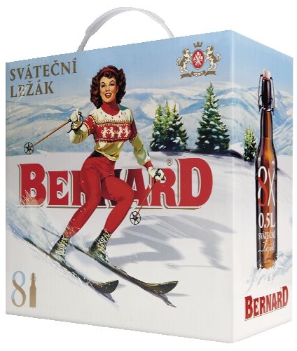 Bernard Vánoční multipack pivo 12°% Sváteční ležák 8x 0,5l-0