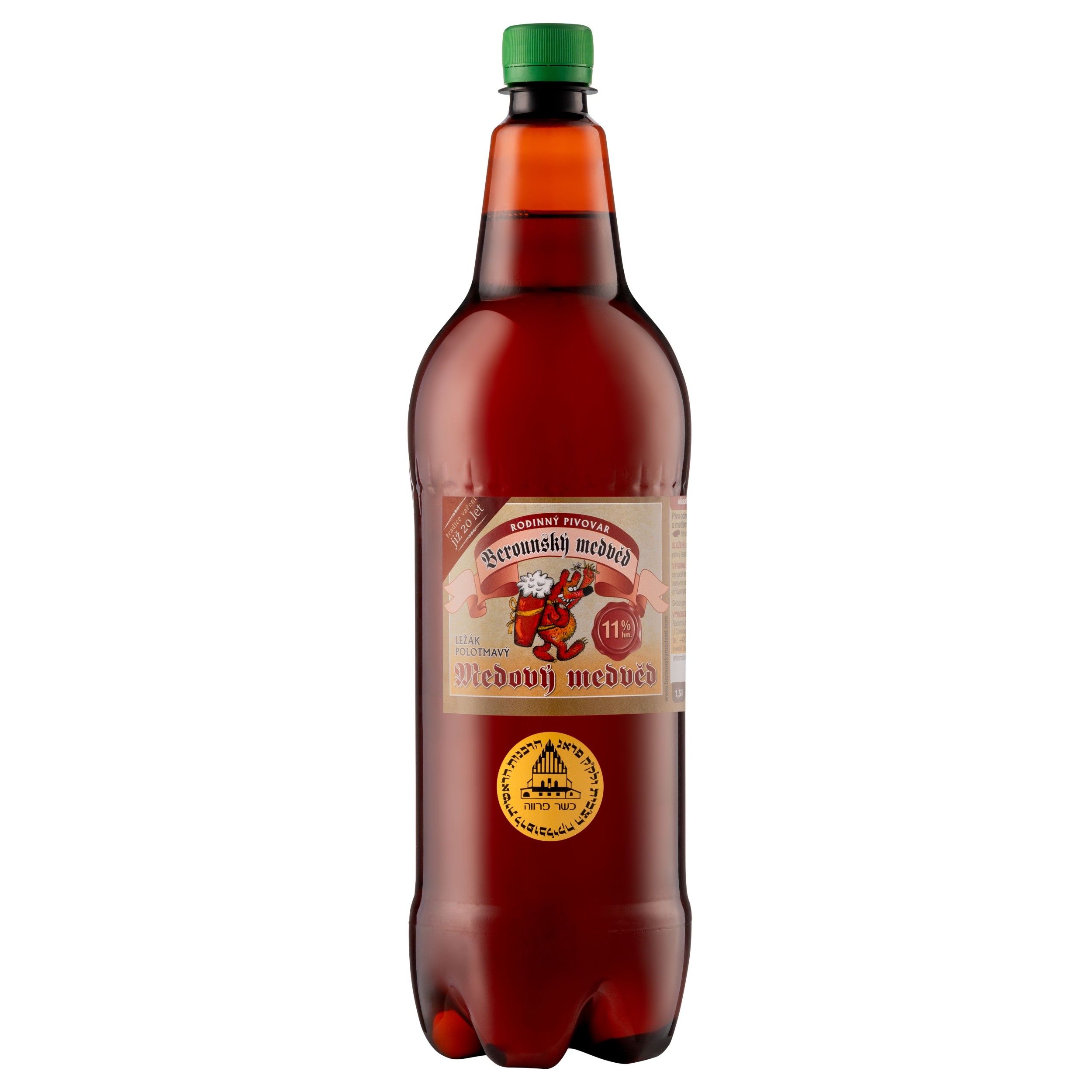 Nápoje - Berounský medvěd Medový medvěd 11° 1,5 l