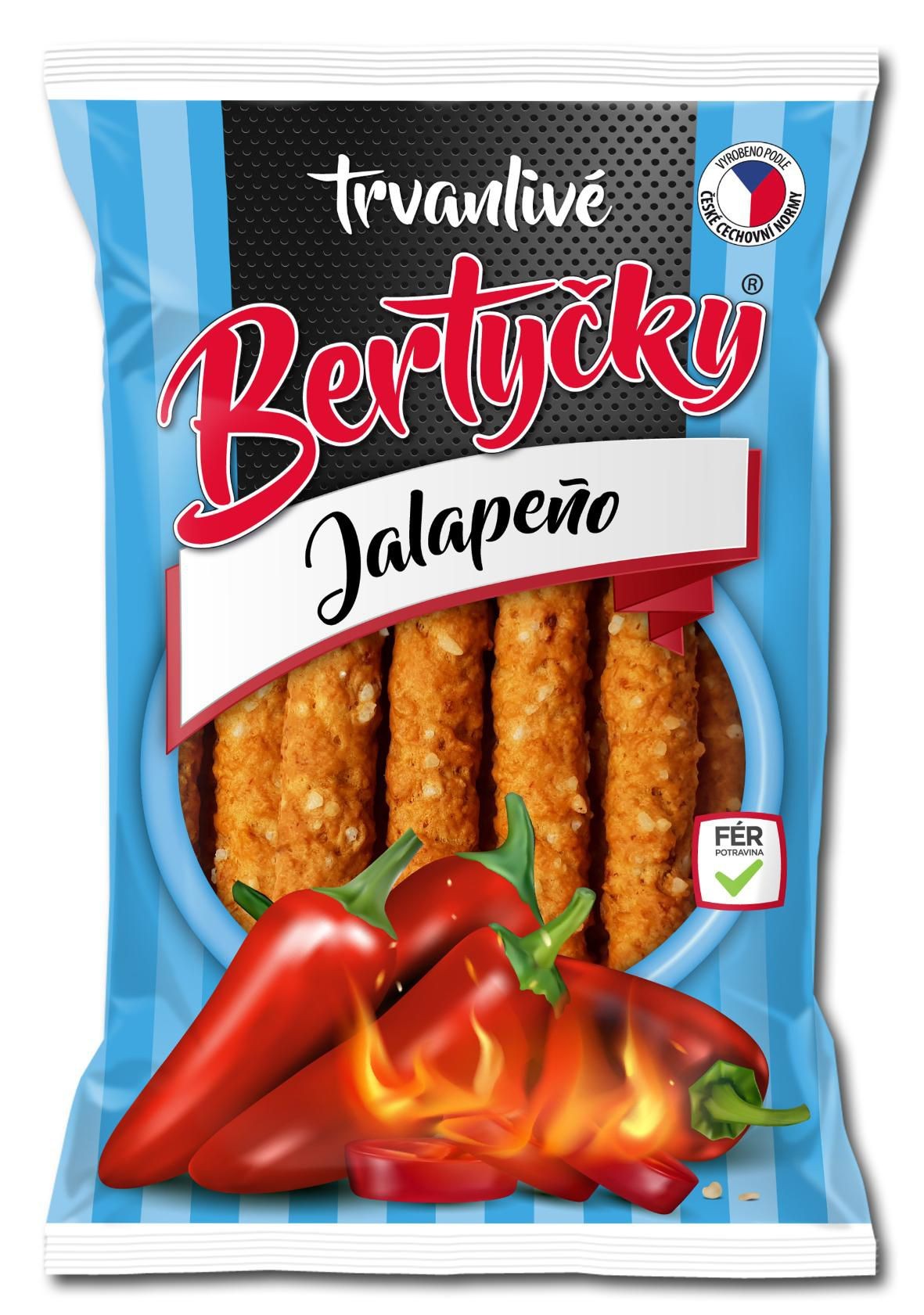 Trvanlivé potraviny - Bertyčky jalapeño 90g