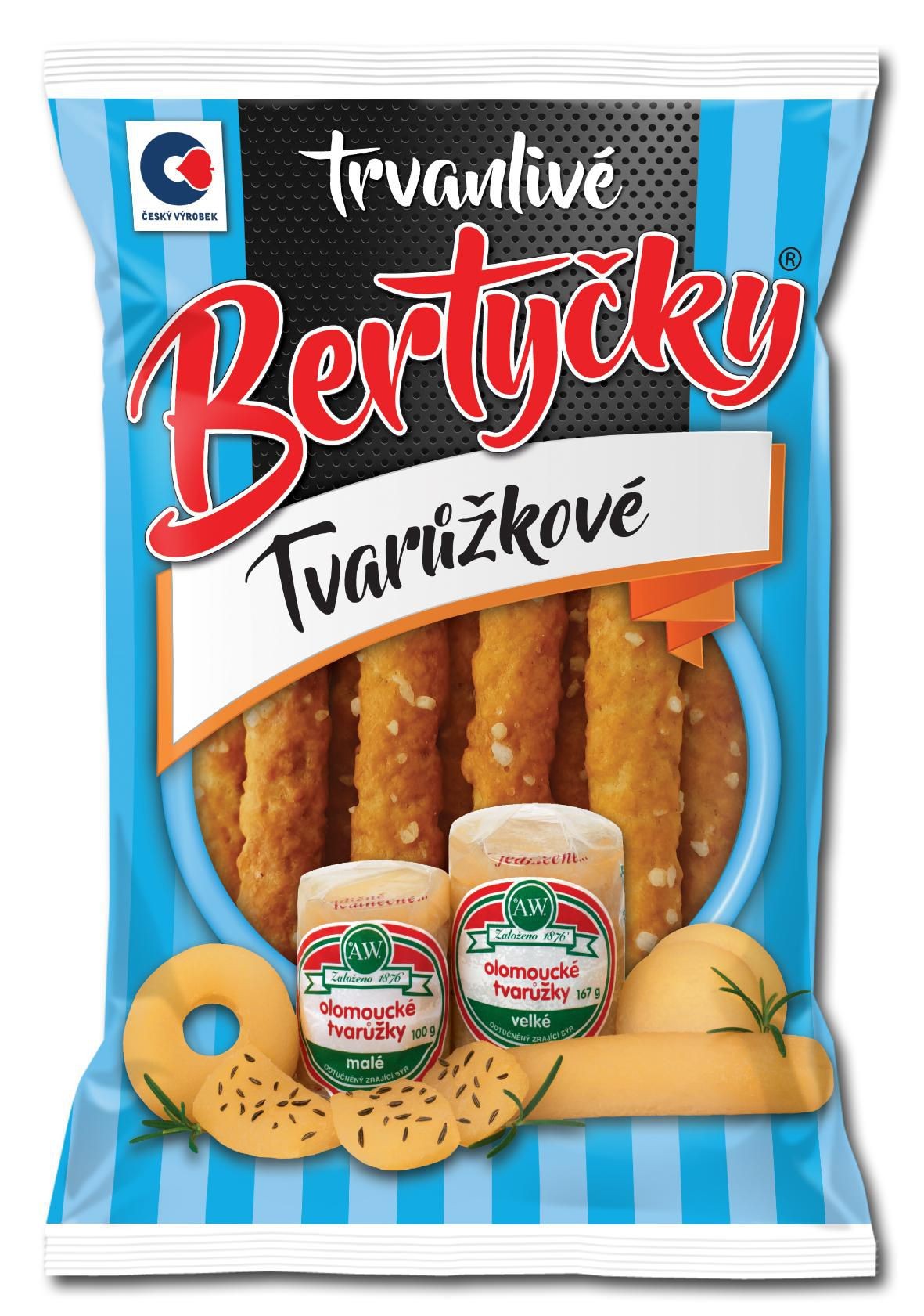 Trvanlivé potraviny - Bertyčky tvarůžkové 90g