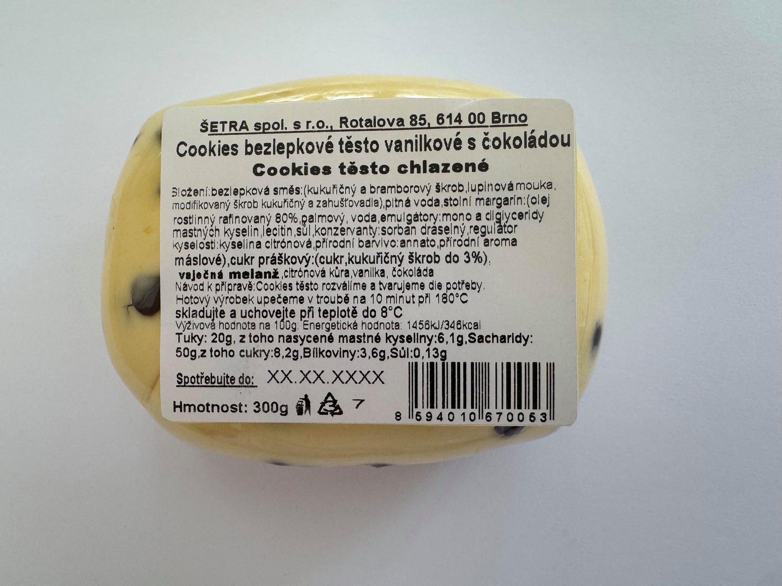 Pekárna a cukrárna - Bezlepkové cookies těsto 300g