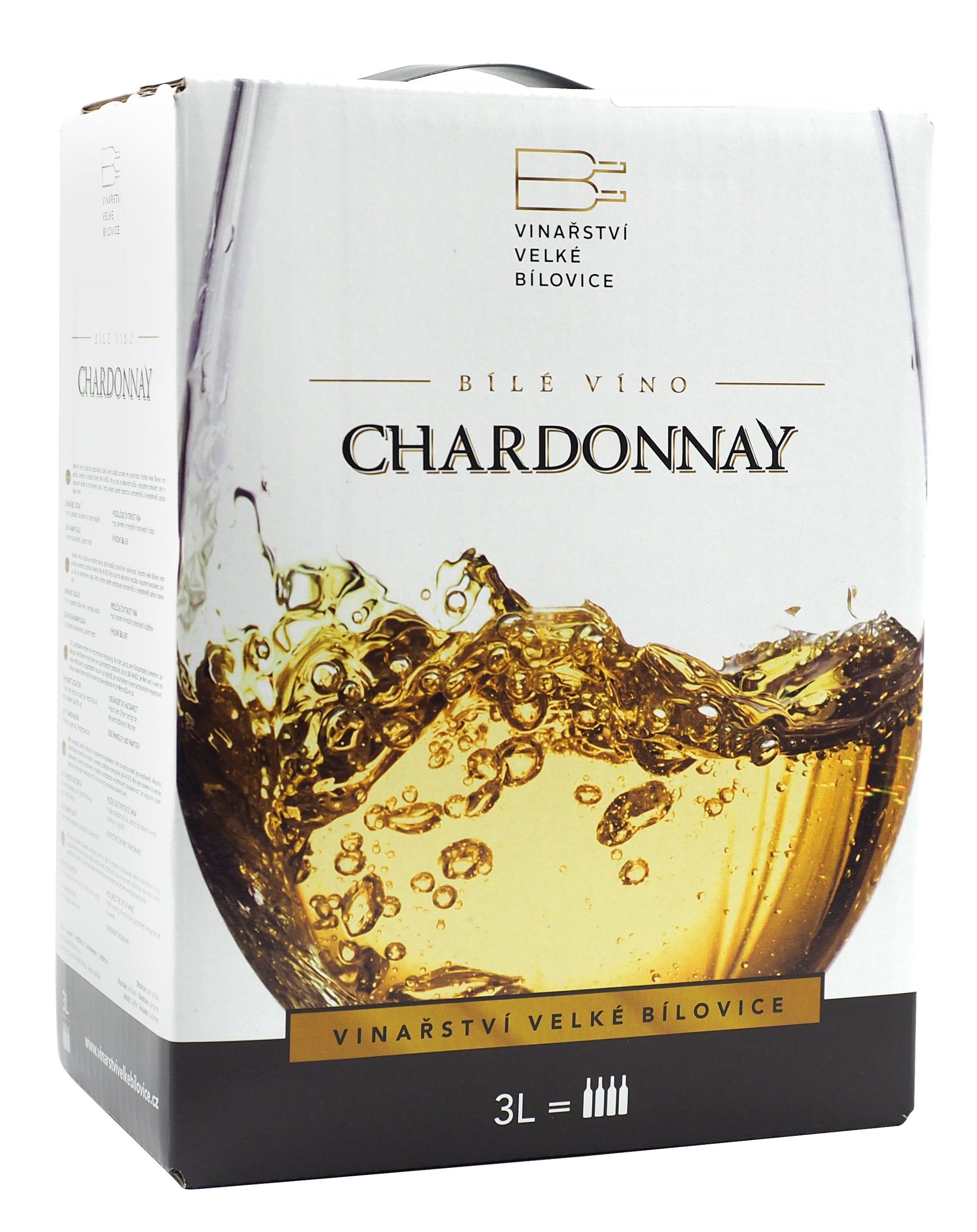 Nápoje - BiB 3 l Chardonnay víno bílé suché