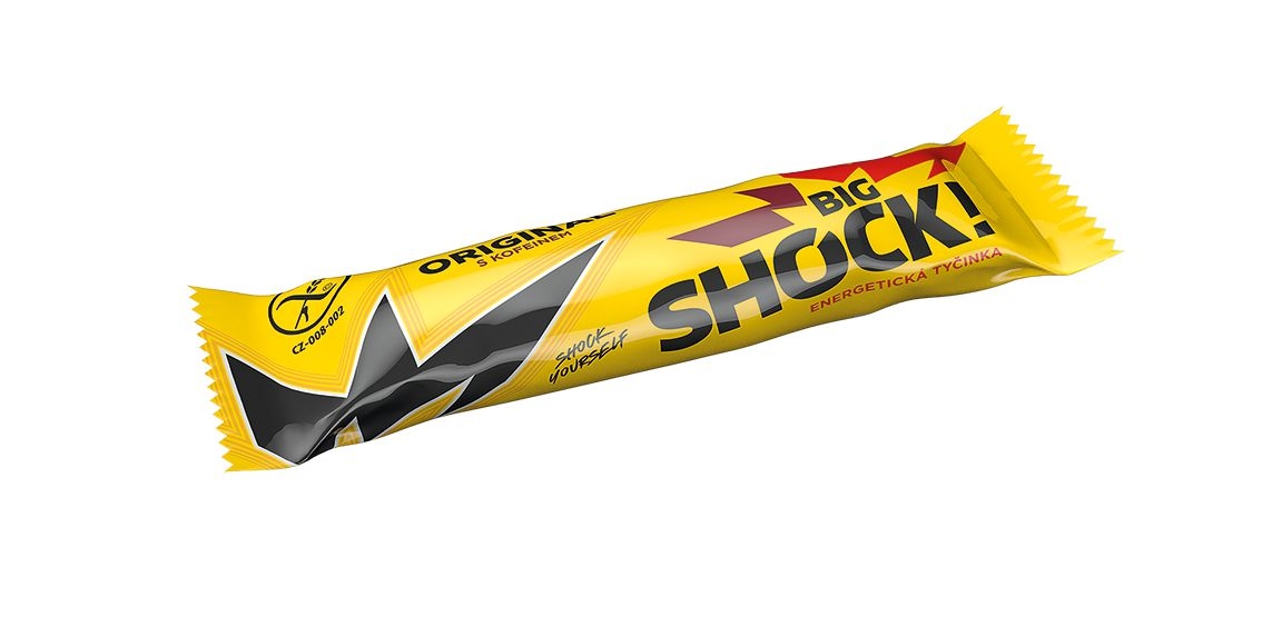 Zdravý svět - Big Shock! Energy Energetická tyčinka original s kofeinem 65 g