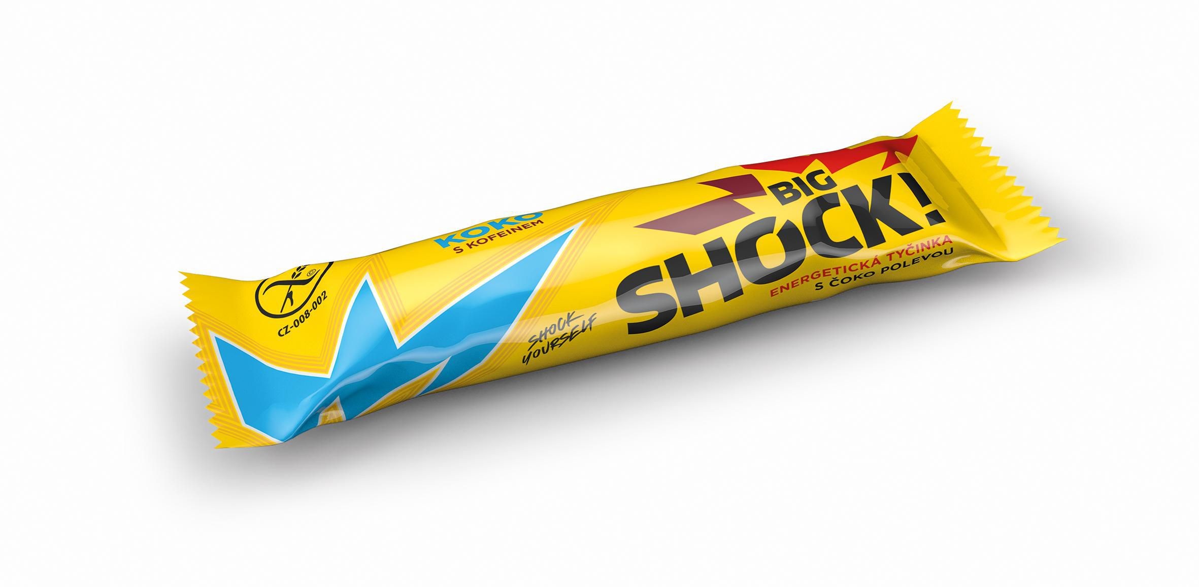 Zdravý svět - Big Shock! Energy Koko s kofeinem energetická tyčinka 55 g