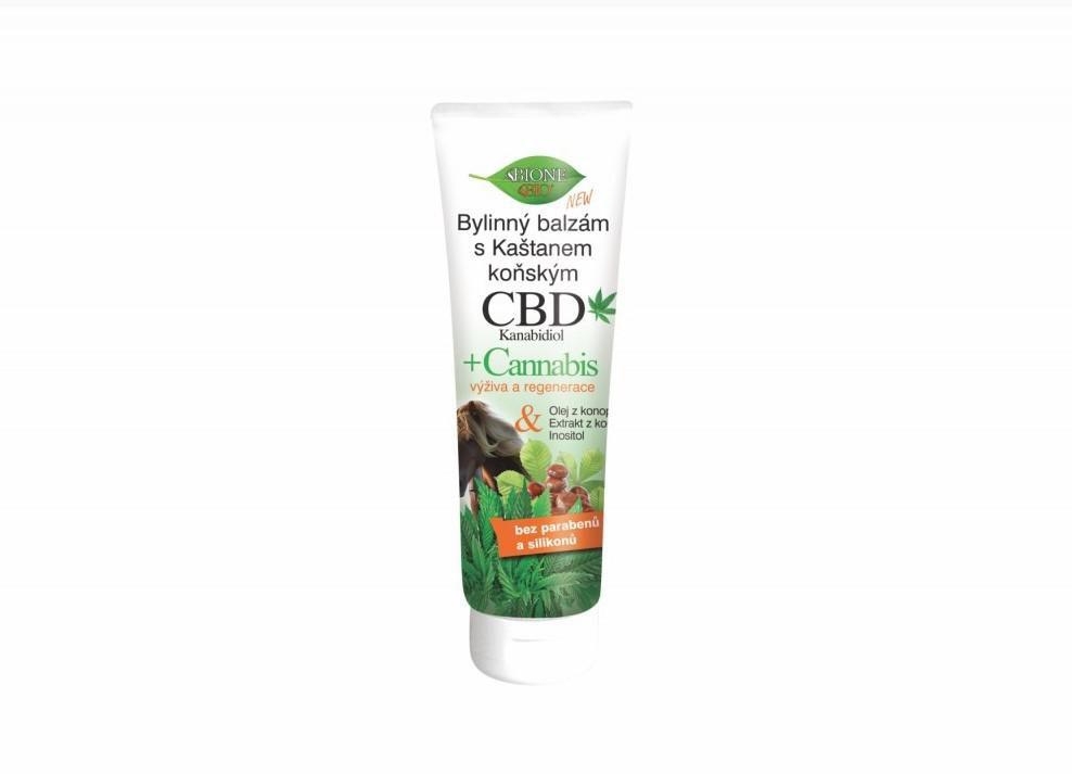 Drogerie a kosmetika - Bio CBD Kanabidiol bylinný balzám s kaštanem koňským 300ml