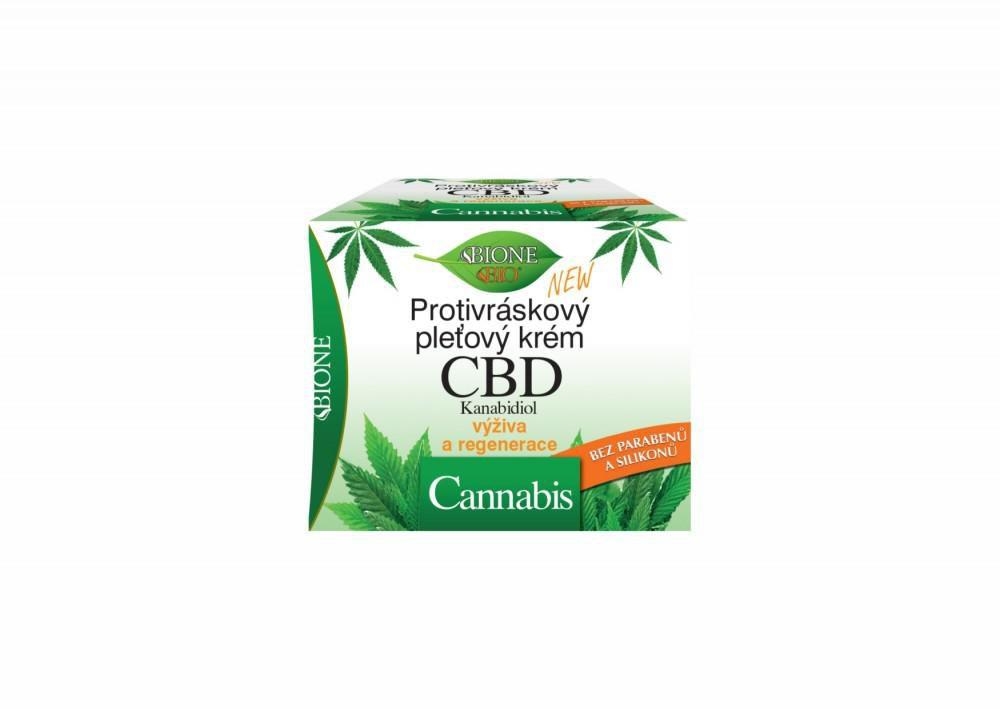 Drogerie a kosmetika - Bio CBD Kanabidiol protivráskový pleťový krém 51ml
